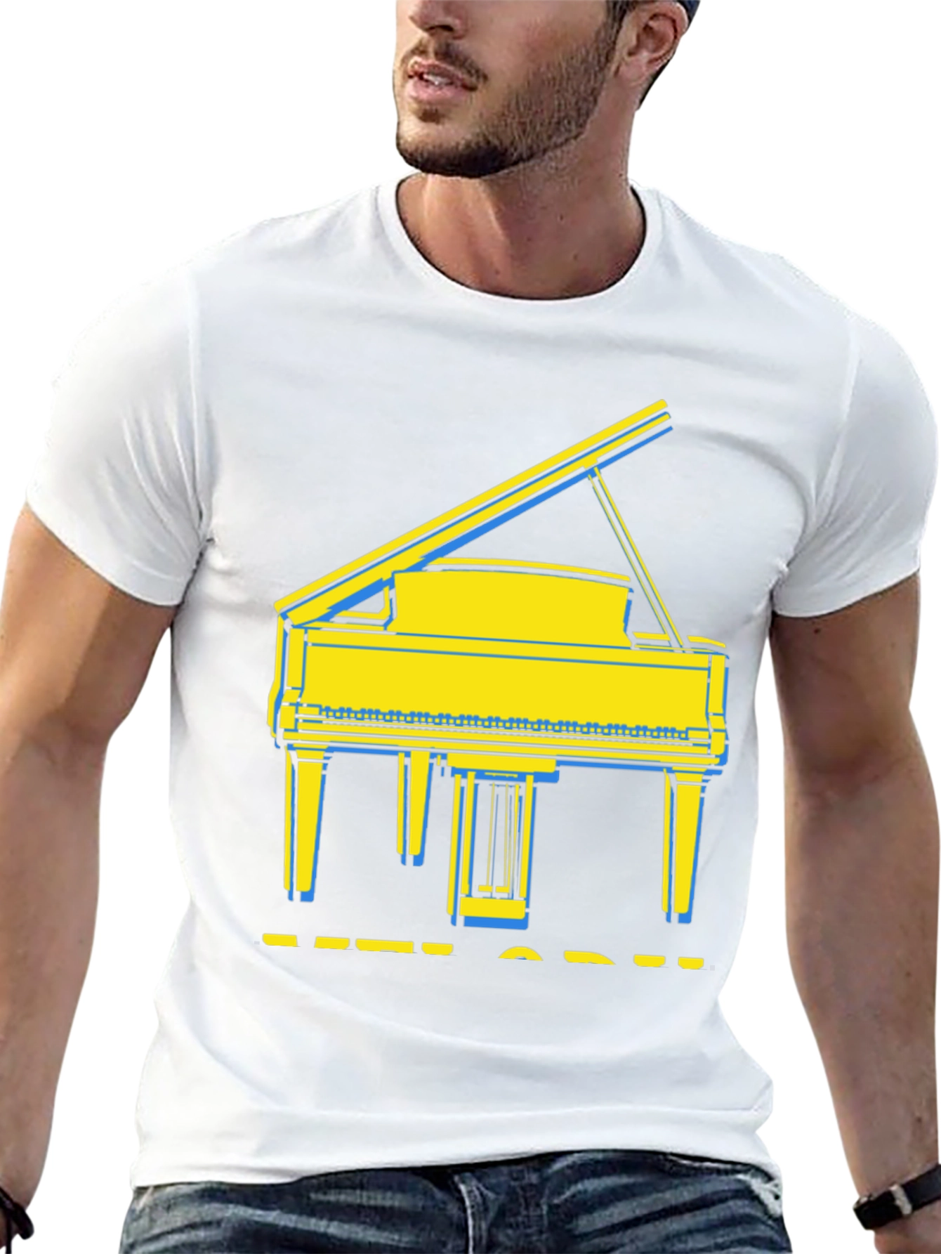 Black Grand Piano Graphic Tee - Stylish Music Lover Shirt view 13