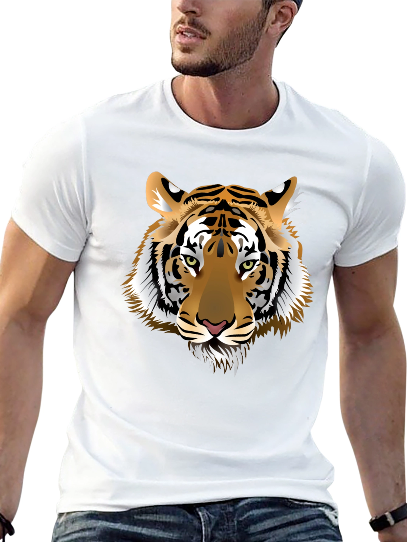 Black Tiger Graphic Black T-Shirt - Bold Animal Print view 13