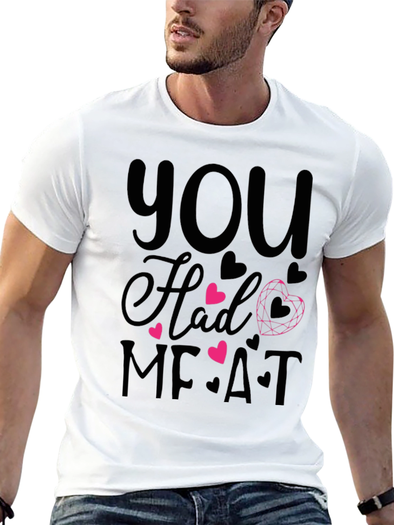 Black You Had Me At Meat Graphic T-Shirt view 13