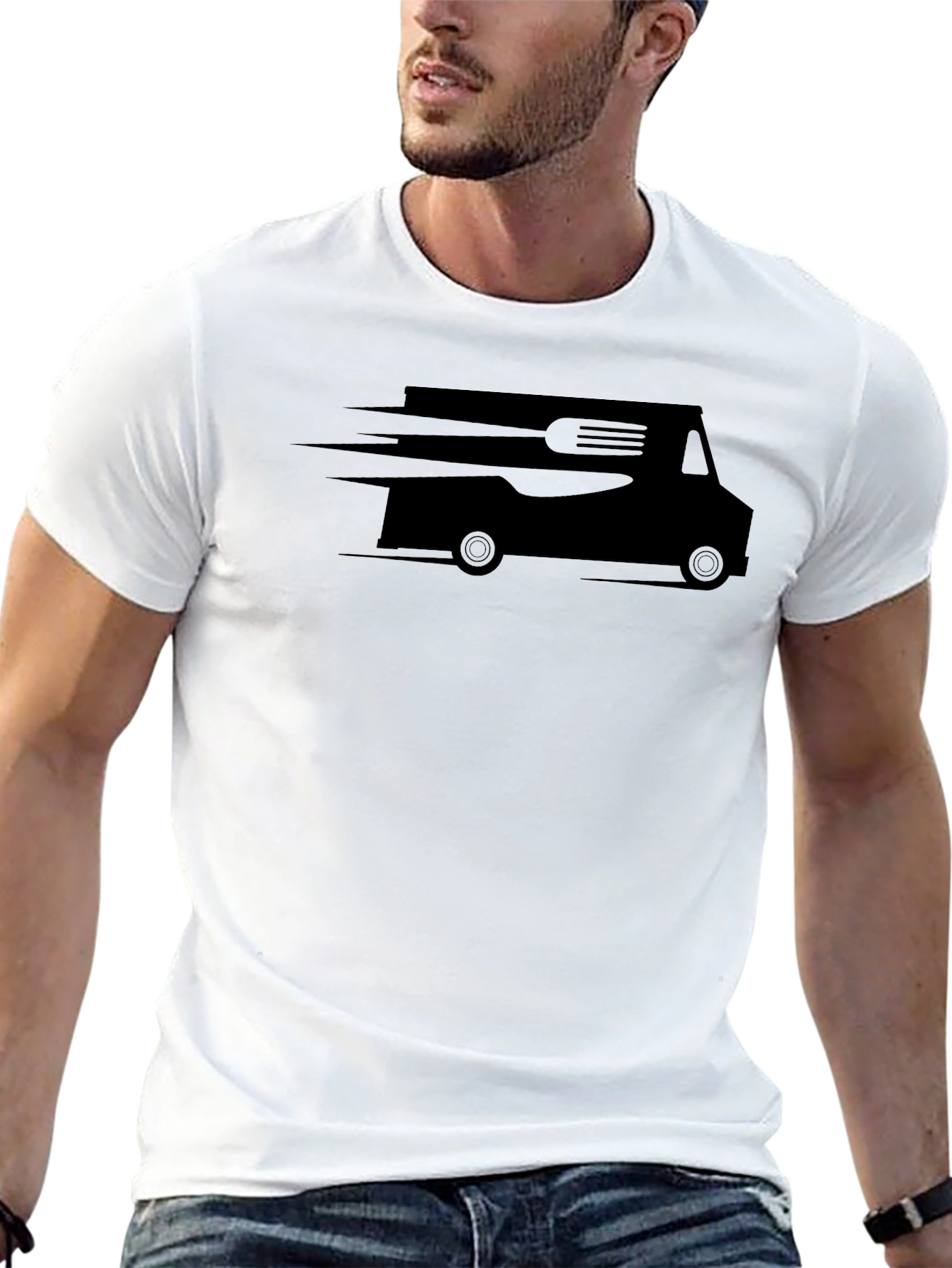 Black Food Truck T-Shirt - Fast Food Fashion view 13