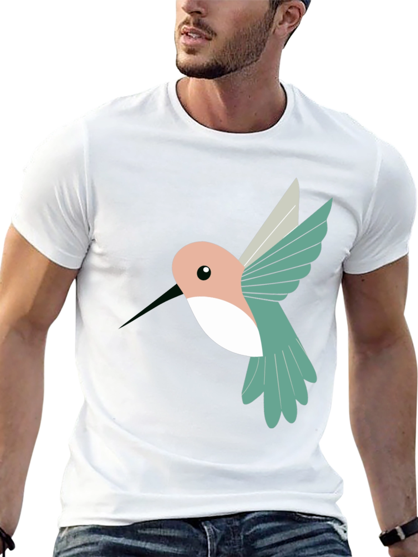 Black Hummingbird Graphic Black T-Shirt view 13