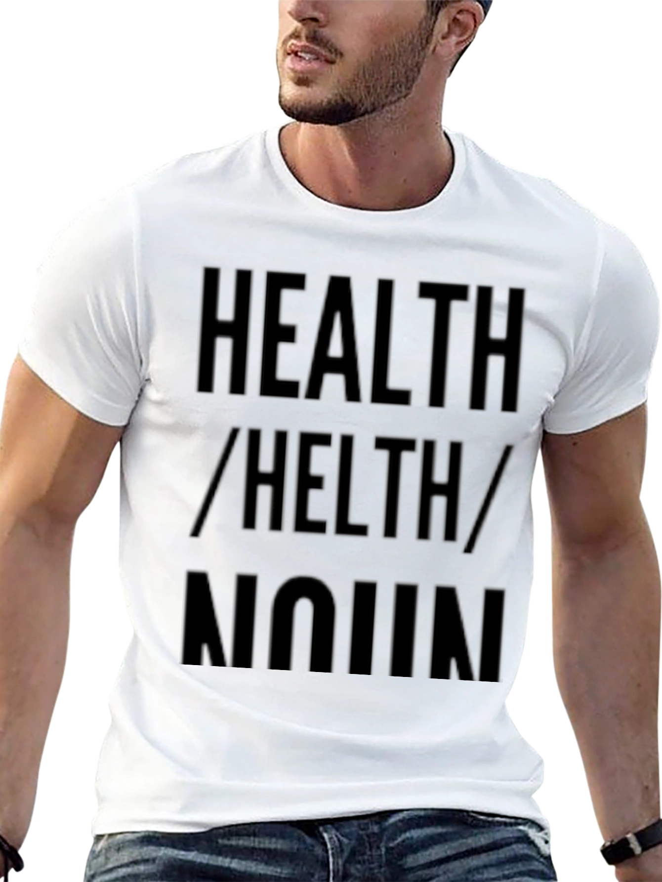 Black Health / Helth / Noun T-Shirt - Black view 13