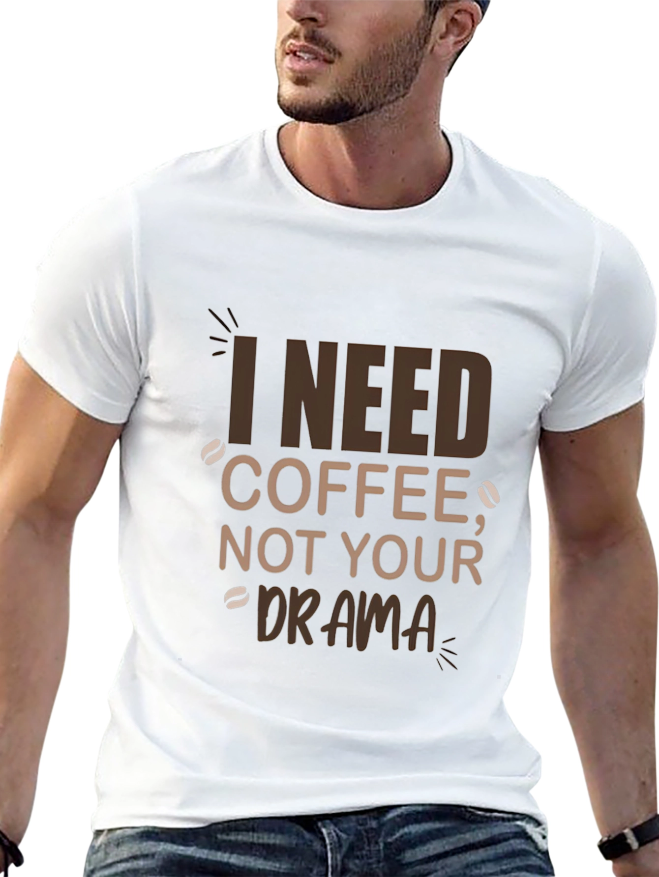 Black I Need Coffee T-Shirt - Funny Graphic Tee view 13