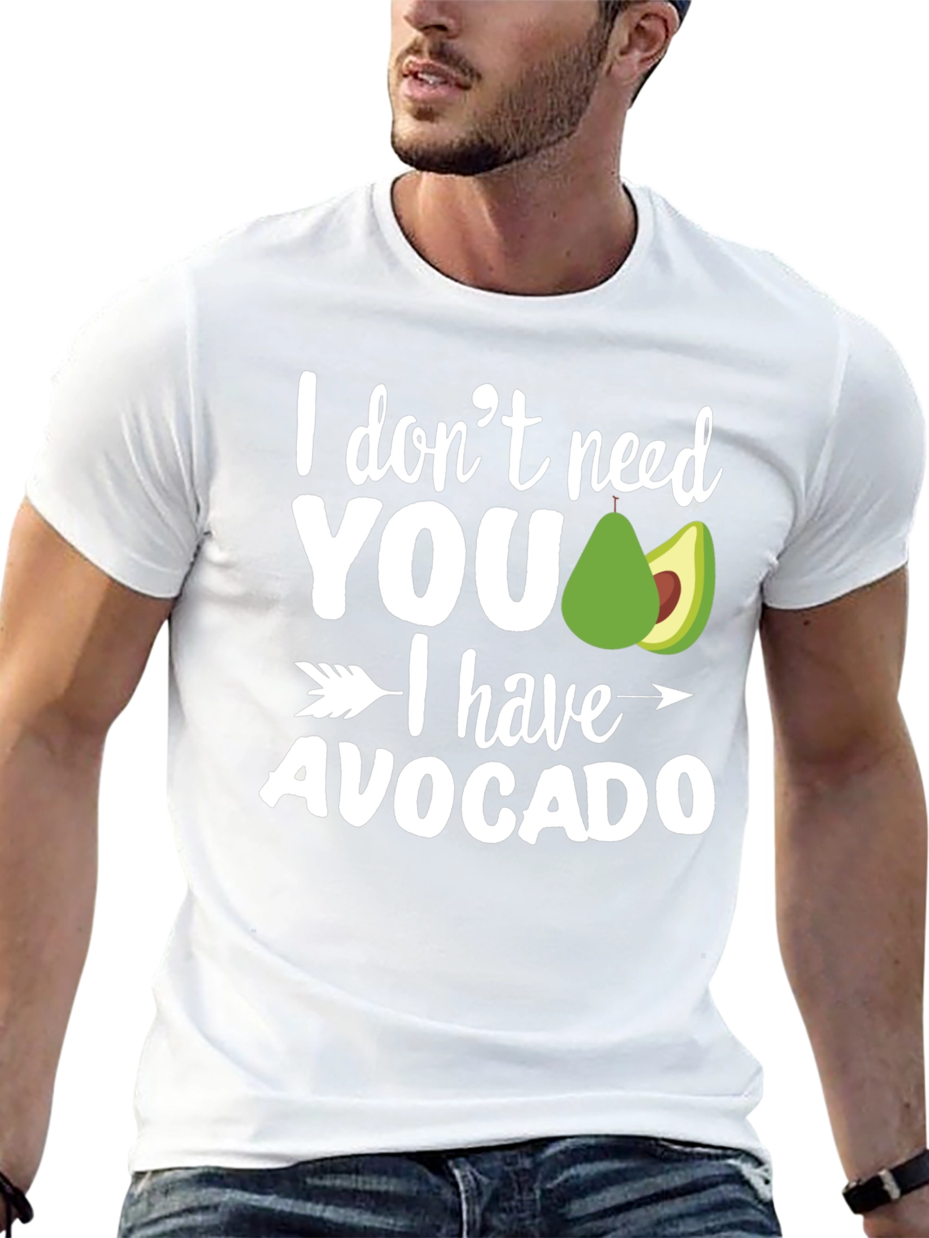 Black I Have Avocado T-Shirt - Funny Graphic Tee view 13