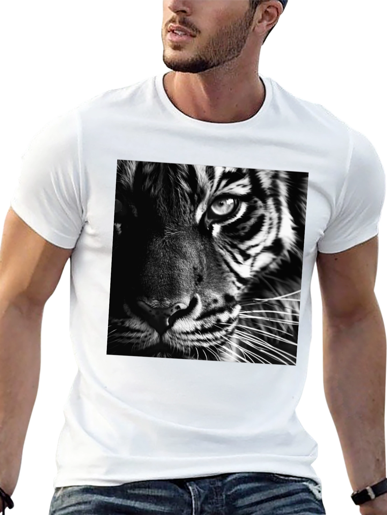 Black Black Tiger Graphic Tee - Men's Fashion view 13