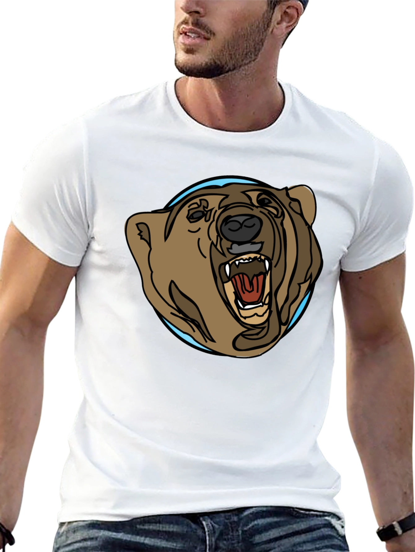 Black Bear Graphic Tee - Black Cotton Blend view 13