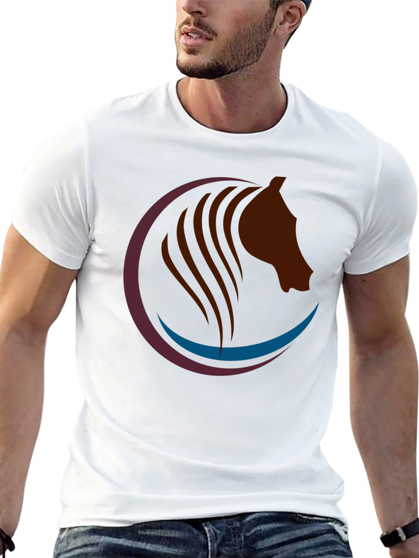 Black Horse Graphic Tee - Stylish Black Cotton T-Shirt view 13