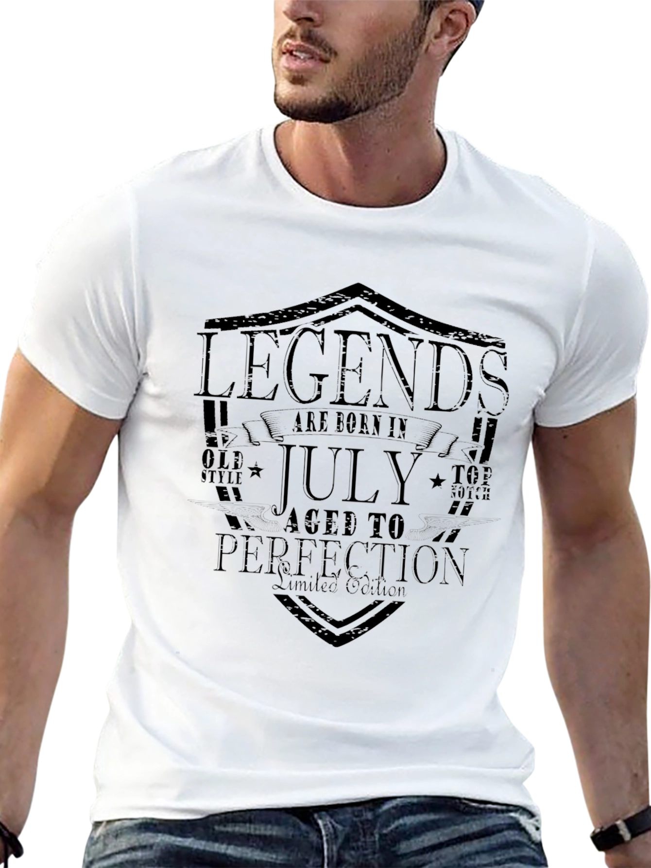 Legends Born in July Black T-Shirt - 13