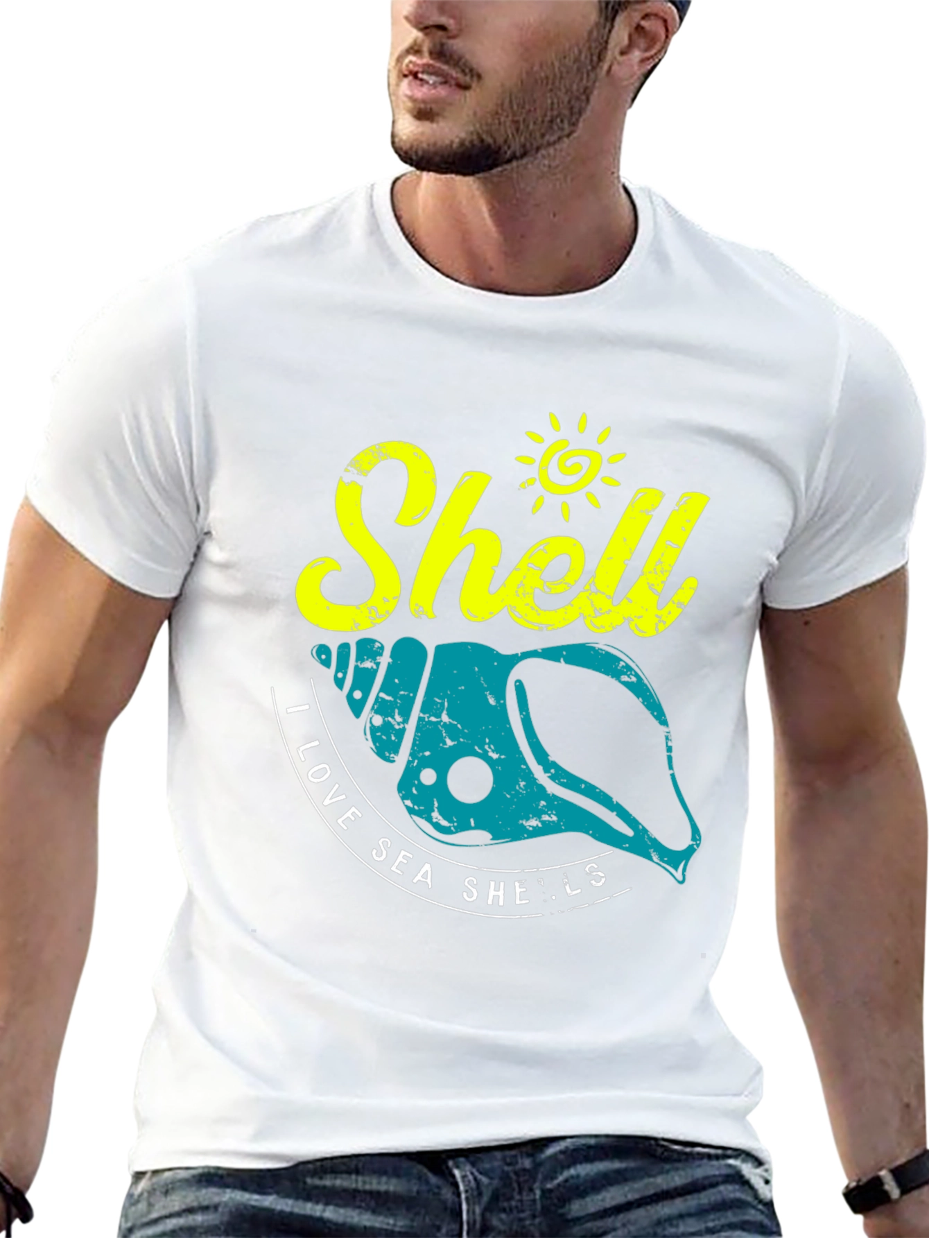 Black I Love Sea Shells Graphic T-Shirt view 13