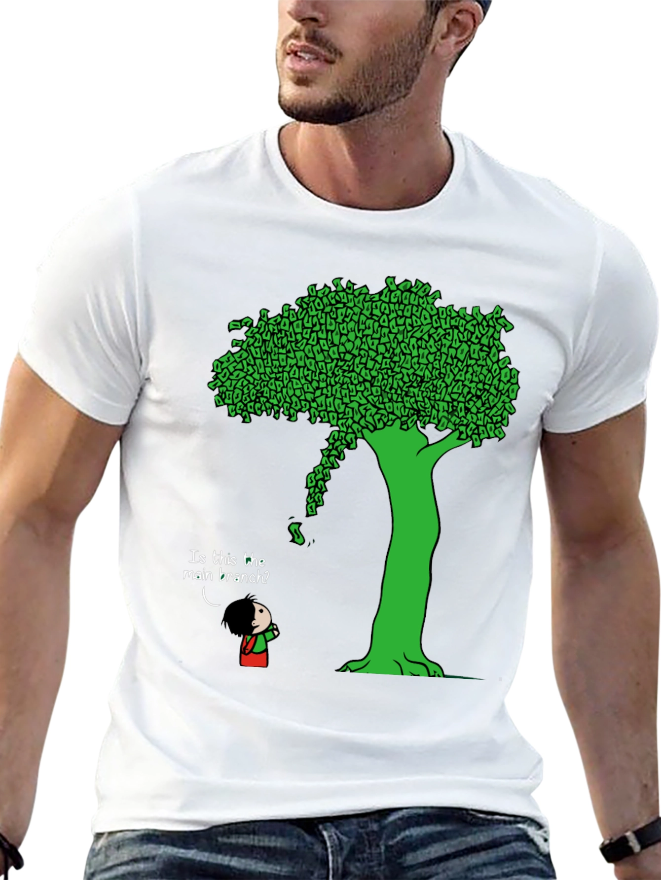 Black Funny Money Tree T-Shirt - Unique Graphic Tee view 13