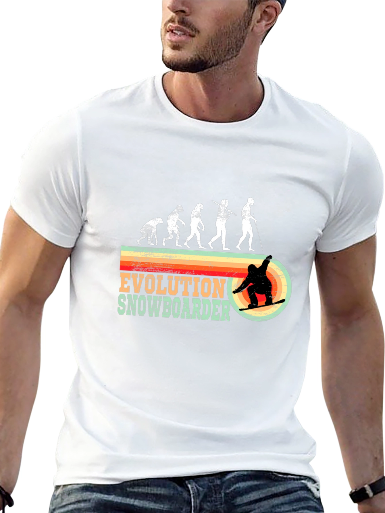Black Evolution Snowboarder Graphic Tee view 13