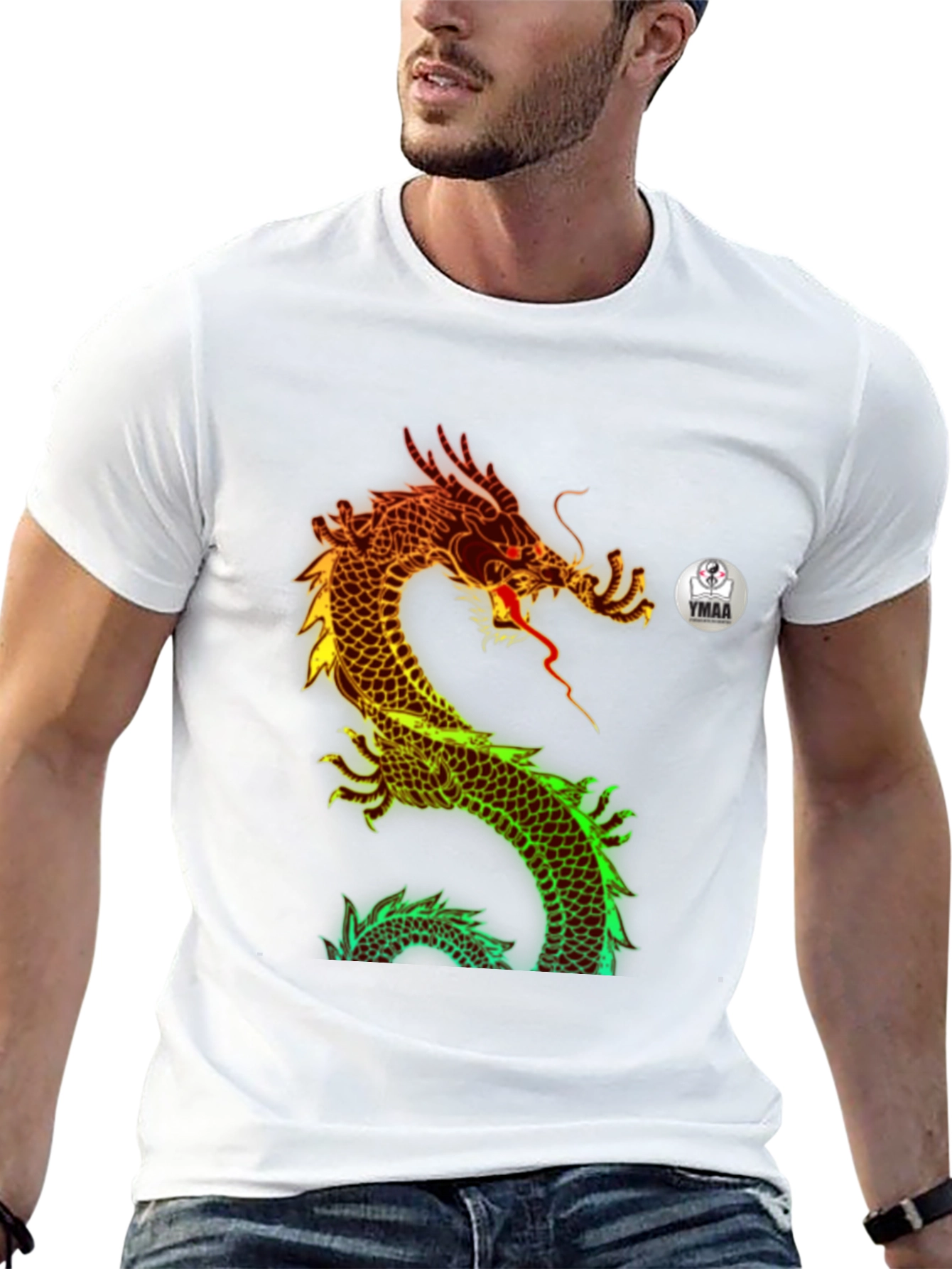 Black Fiery Dragon Graphic Tee - Bold Streetwear view 13