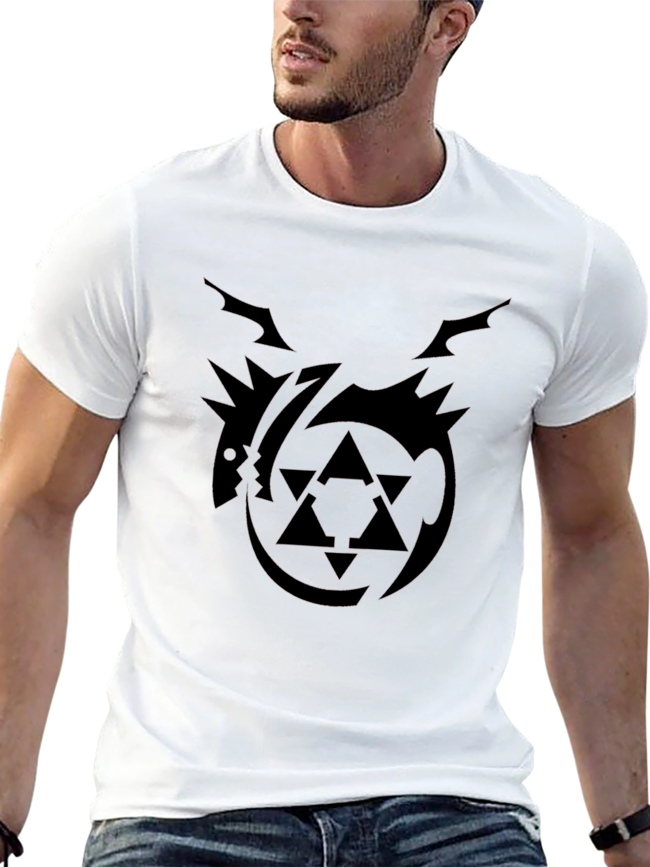 Black Alchemy Symbol Black T-Shirt view 13