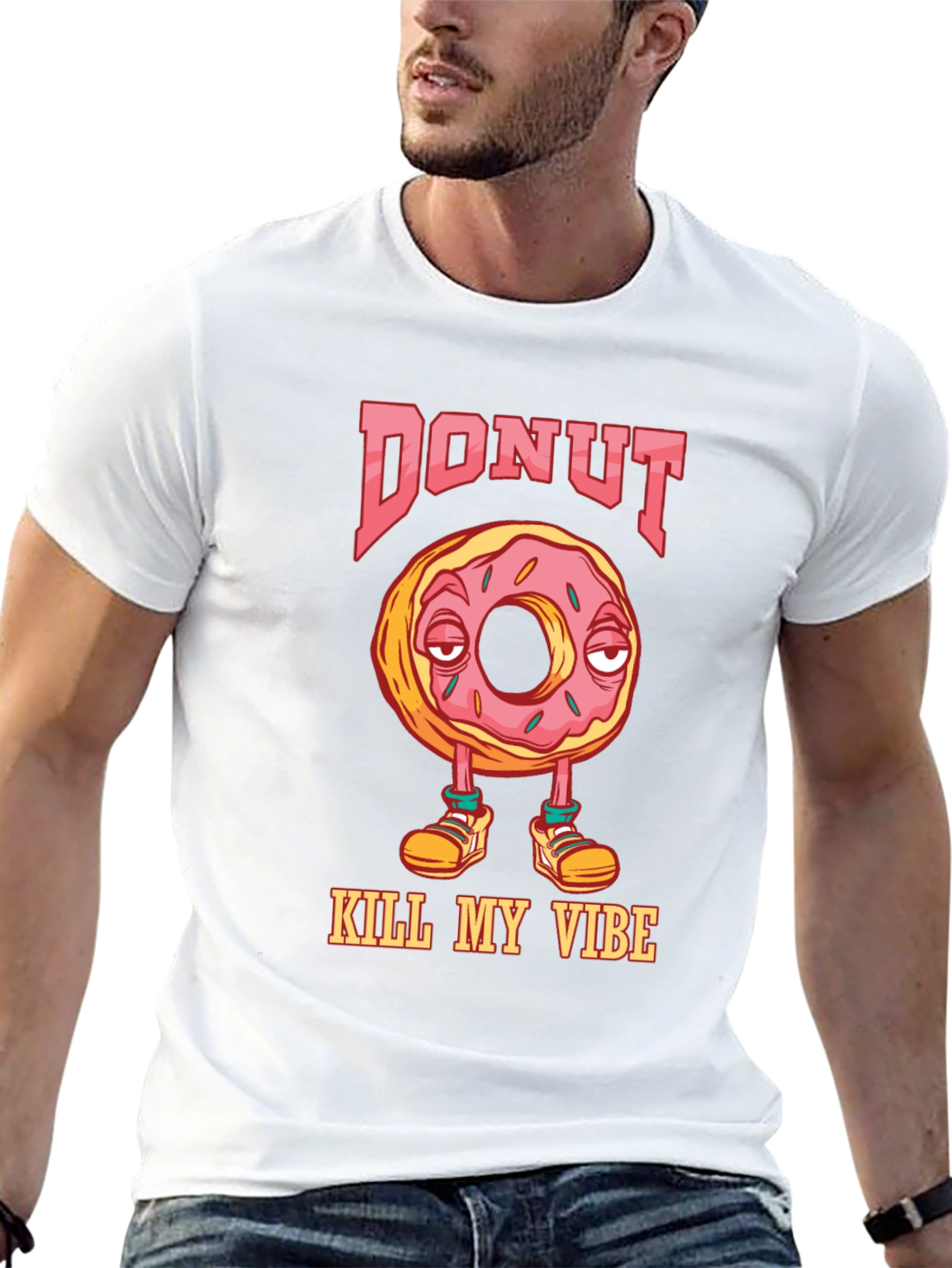 Black Donut Kill My Vibe Graphic T-Shirt view 13