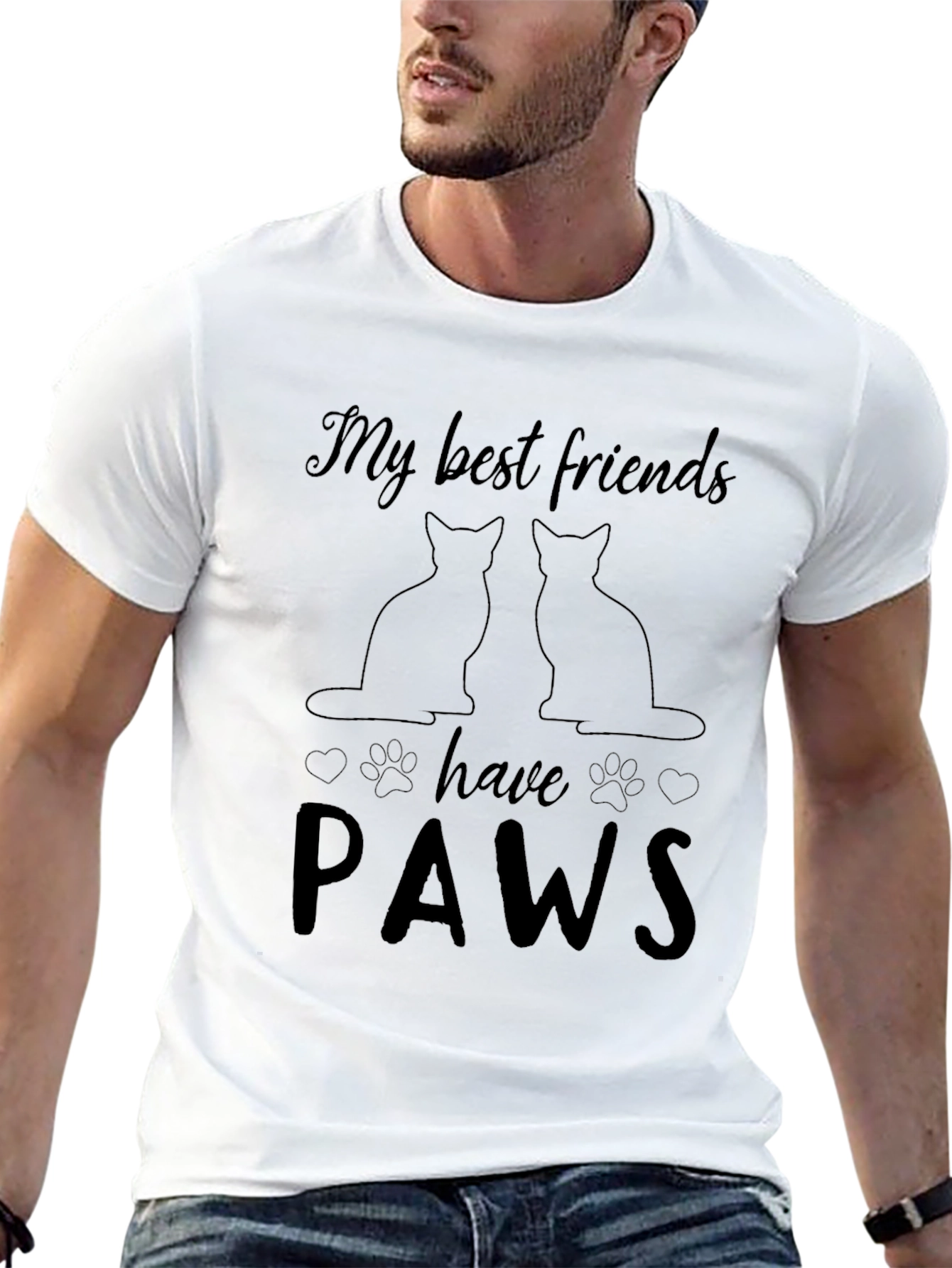 Black My Best Friends Have Paws T-Shirt view 13