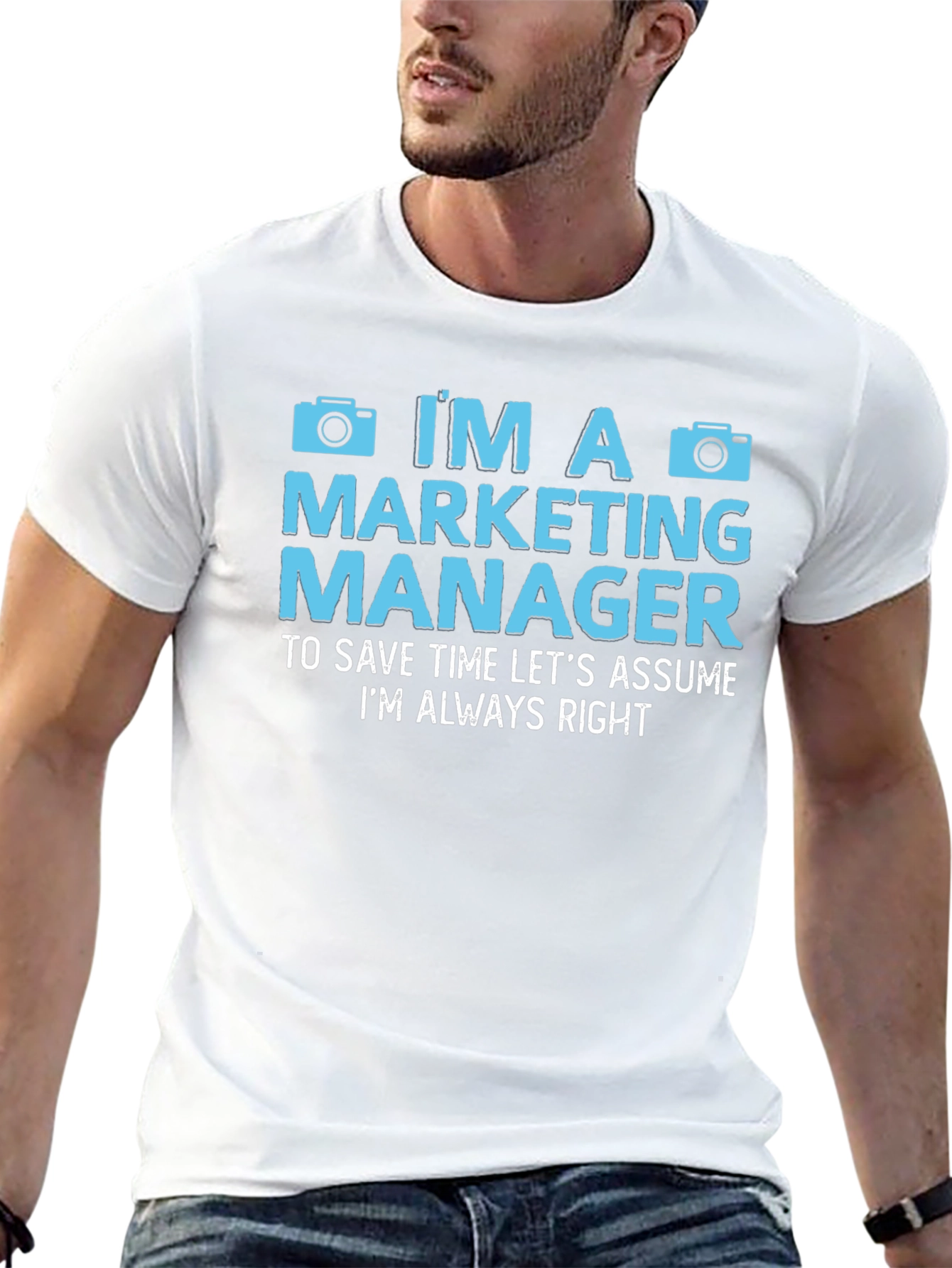 Black Marketing Manager Always Right T-Shirt view 13