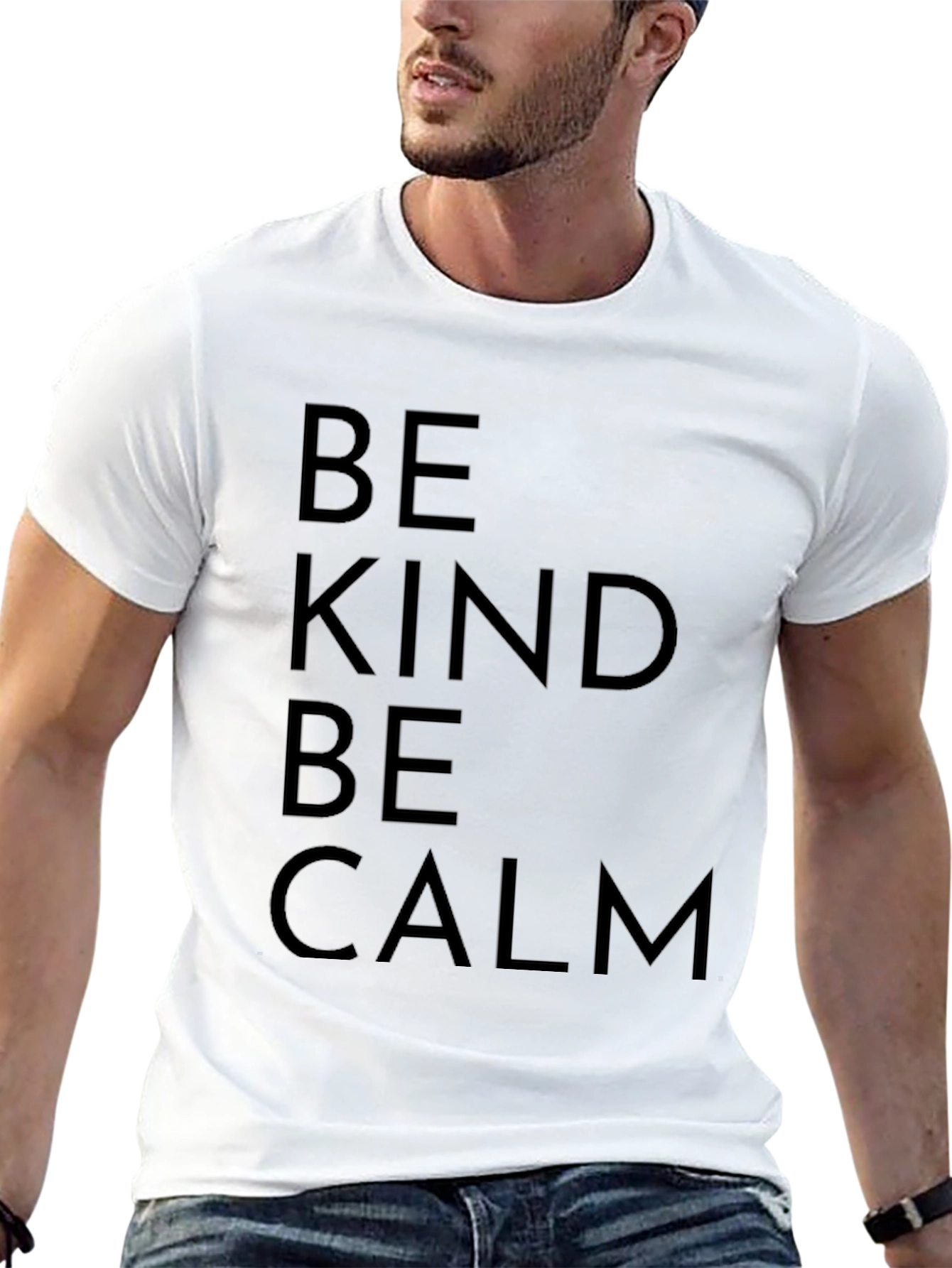 Black Be Kind Be Calm Black Graphic Tee view 13