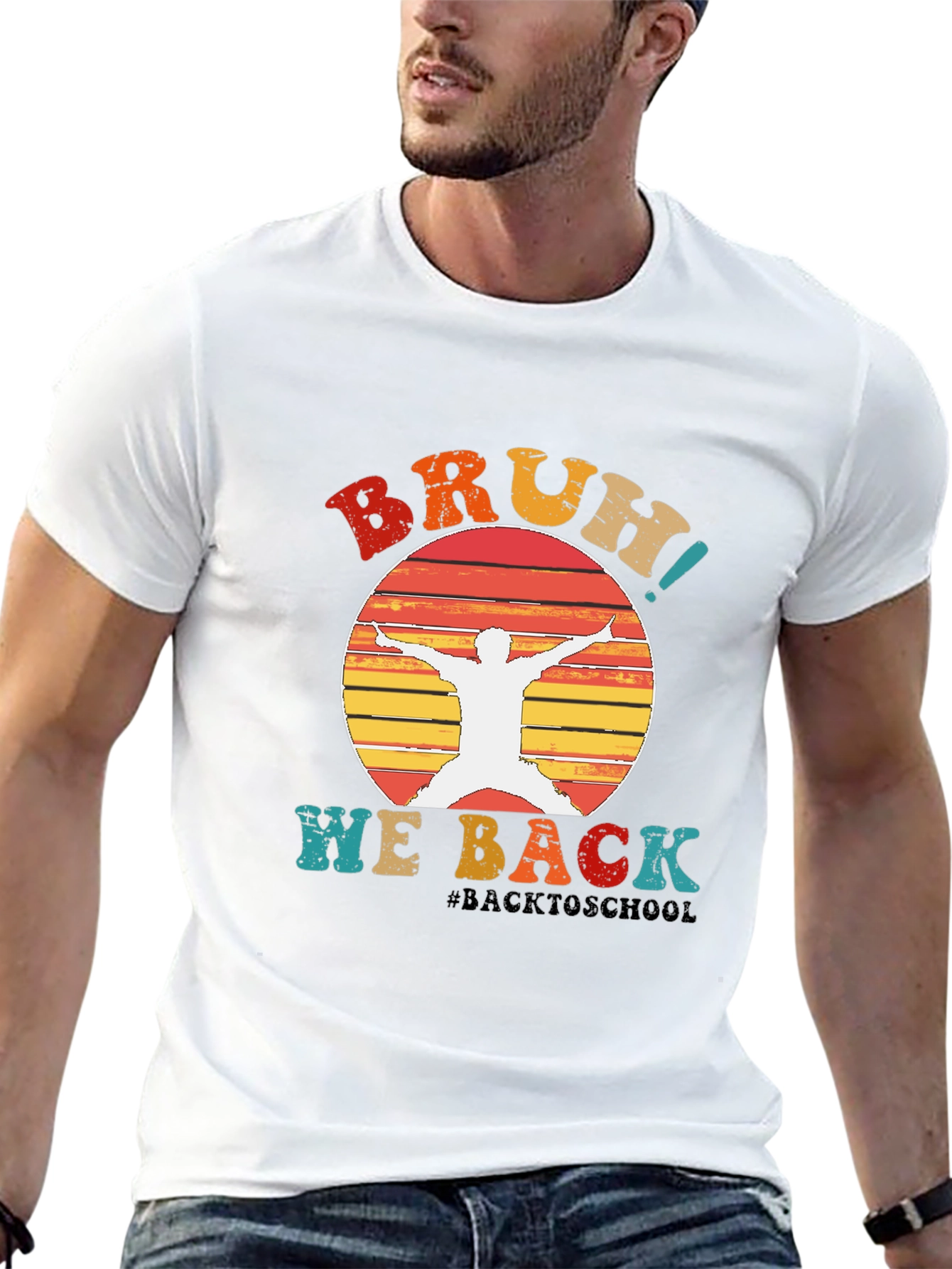 Black Bruh! We Back T-Shirt Retro Style view 13