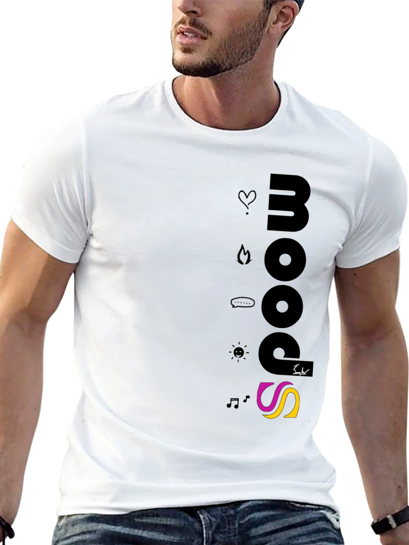 Black Mood Music Graphic Tee - Black view 13