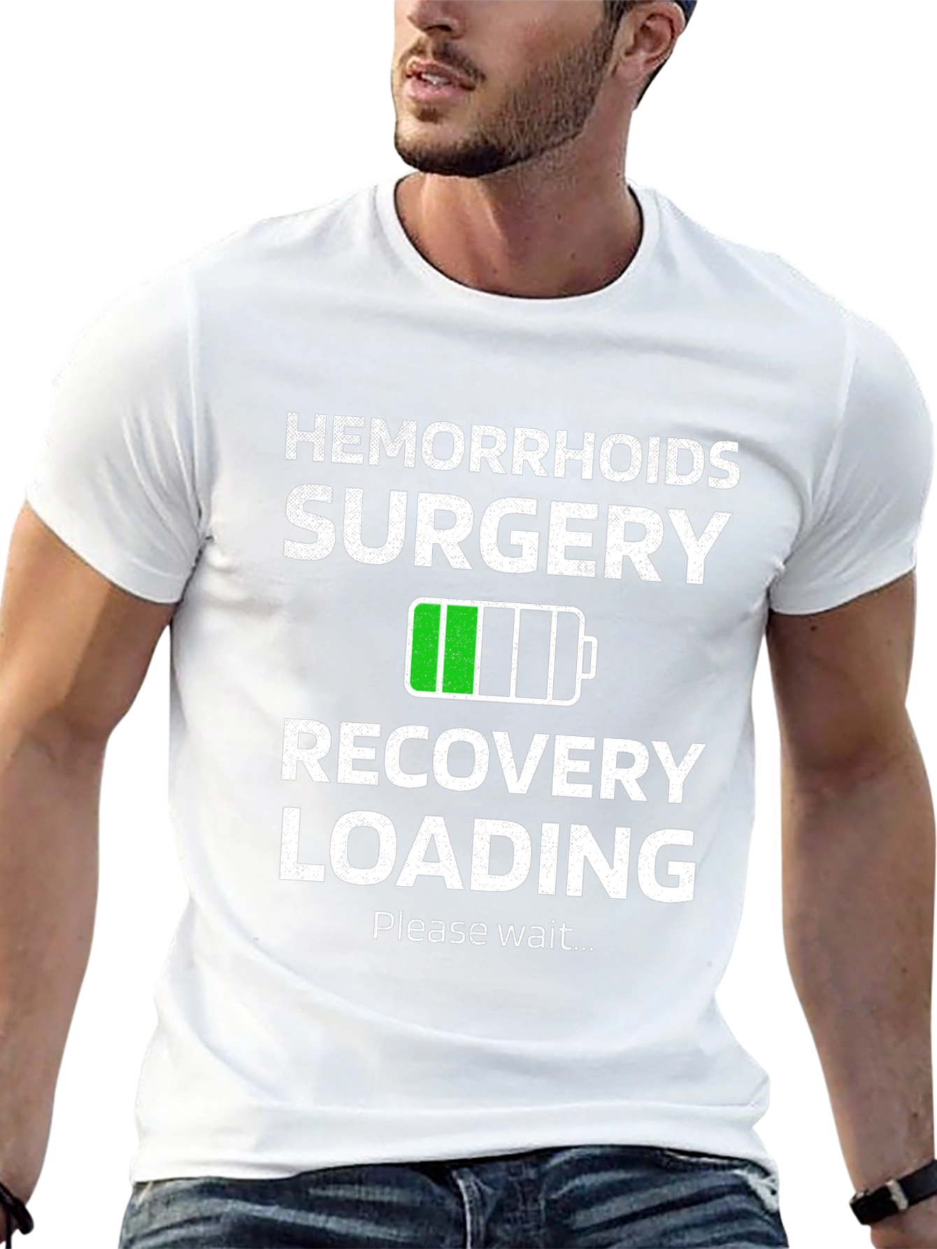 Black Hemorrhoids Surgery Recovery Loading Funny T-Shirt view 13