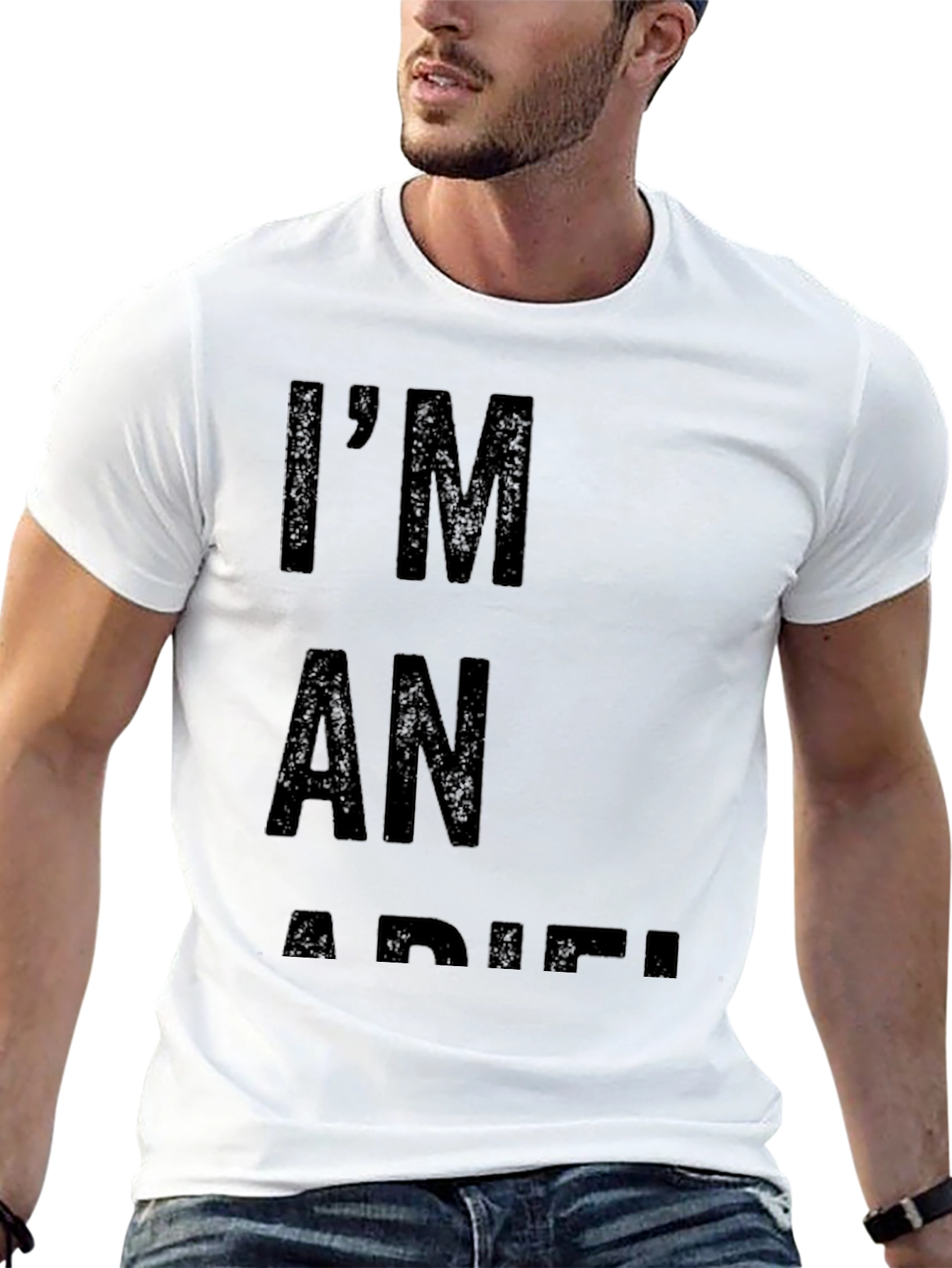 Black I'm An Adiel Black Tee - Bold Statement Shirt view 13