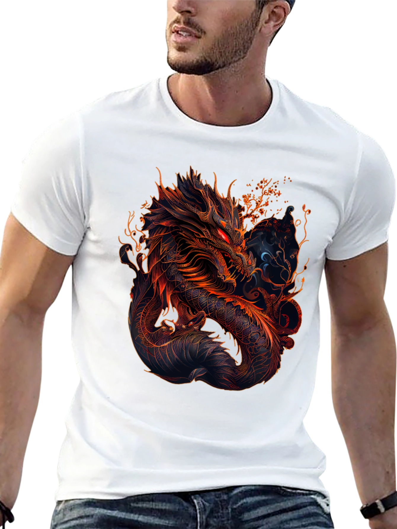 Black Dragon Graphic Tee - Black view 13