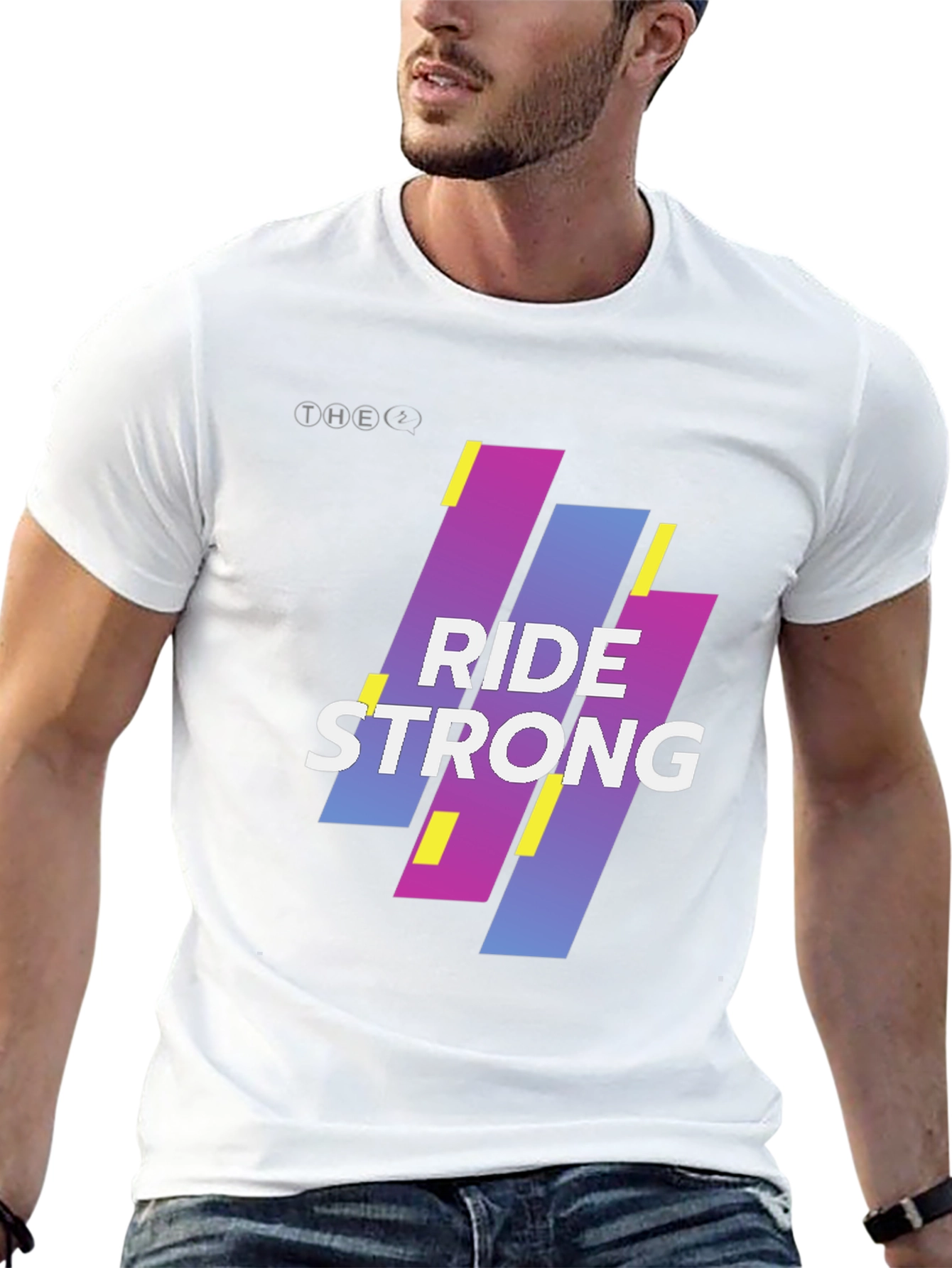 Black Ride Strong Graphic Tee - Black Cotton Blend view 13