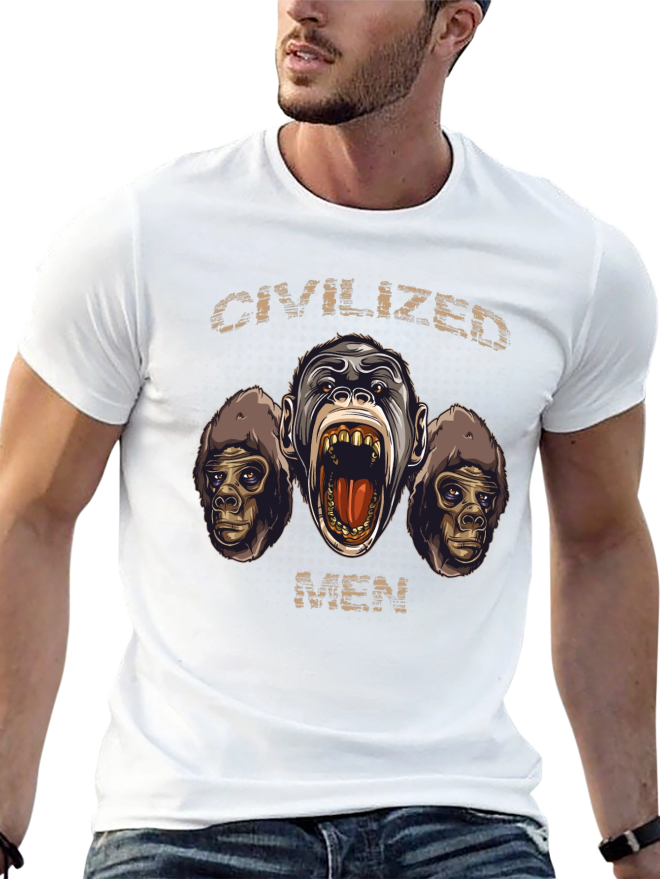 Black Civilized Men Graphic T-Shirt view 13