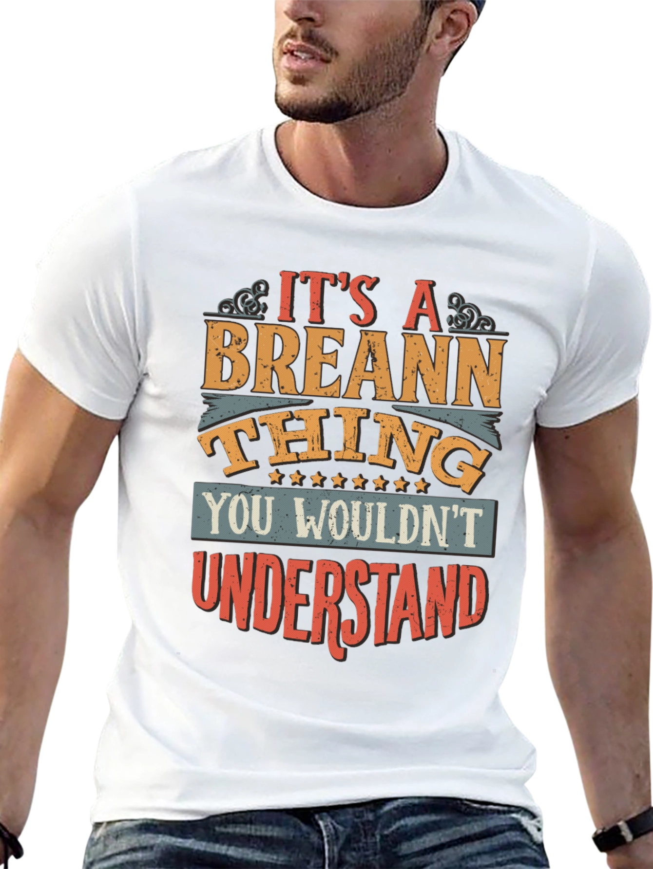 Black Breann Thing T-Shirt - Funny Personalized Name Tee view 13