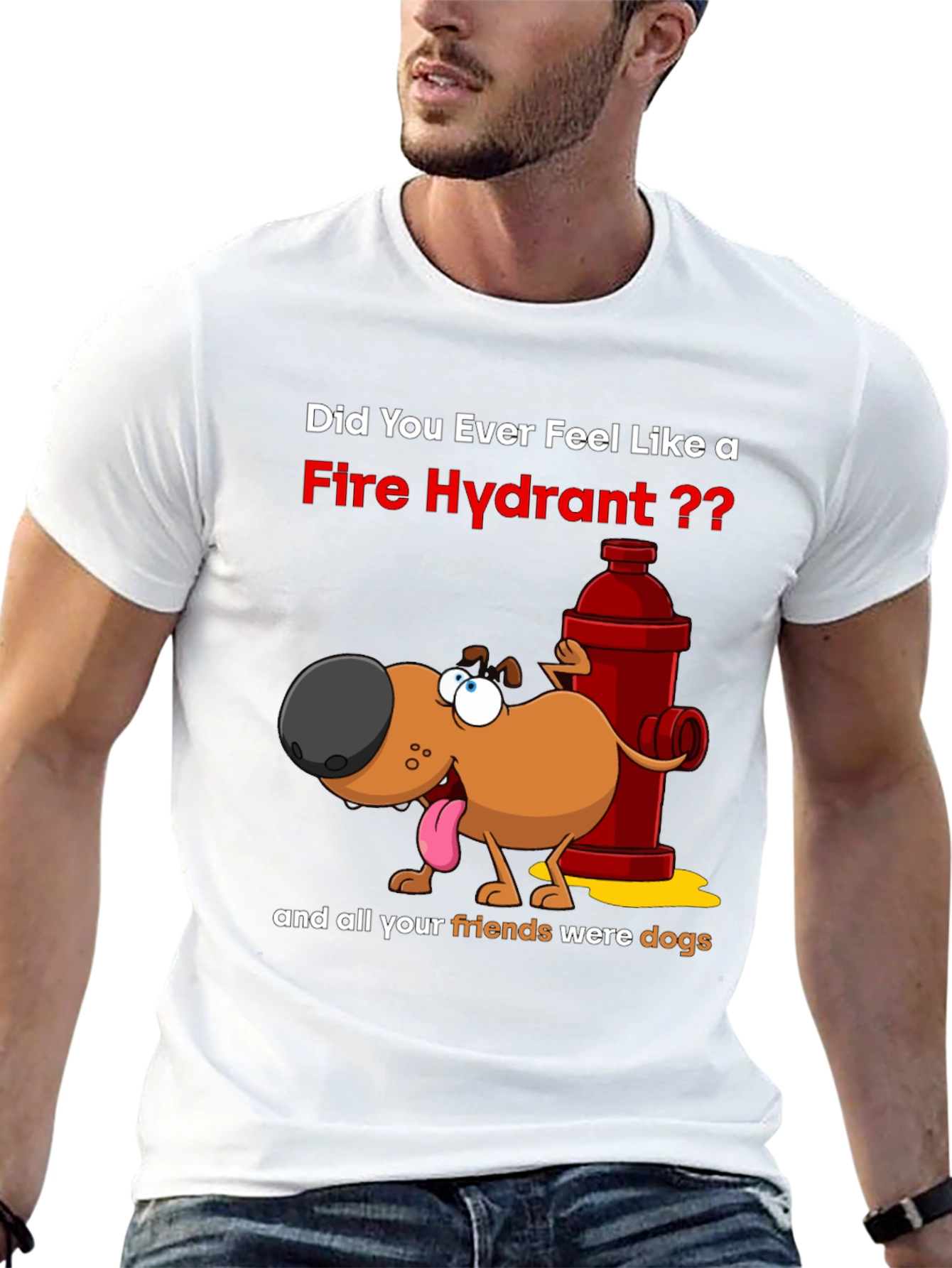 Black Dog & Fire Hydrant Graphic T-Shirt view 13