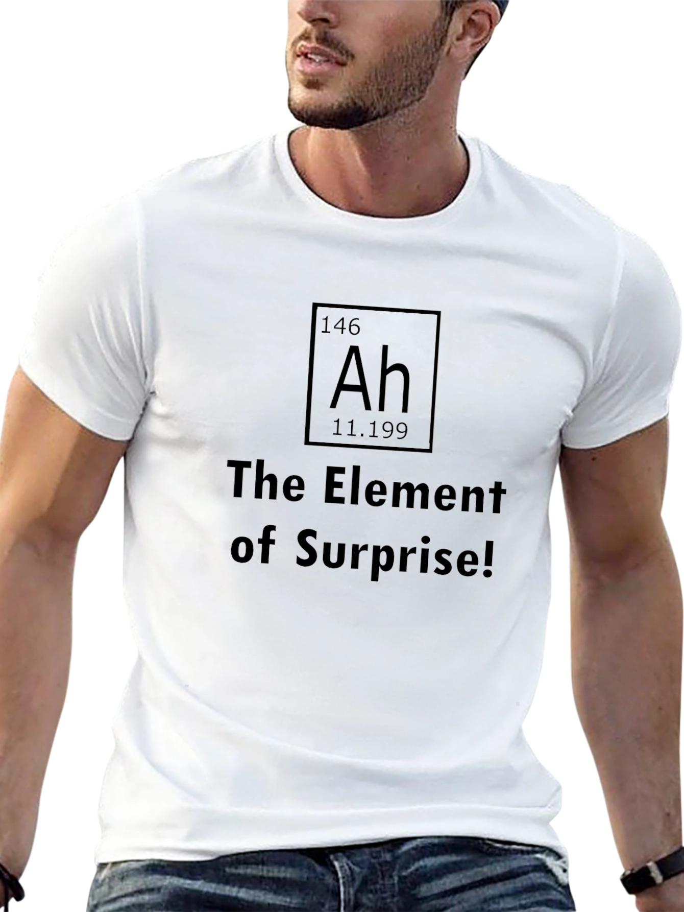 Black Element of Surprise T-Shirt - Ah Funny Chemistry Tee view 13