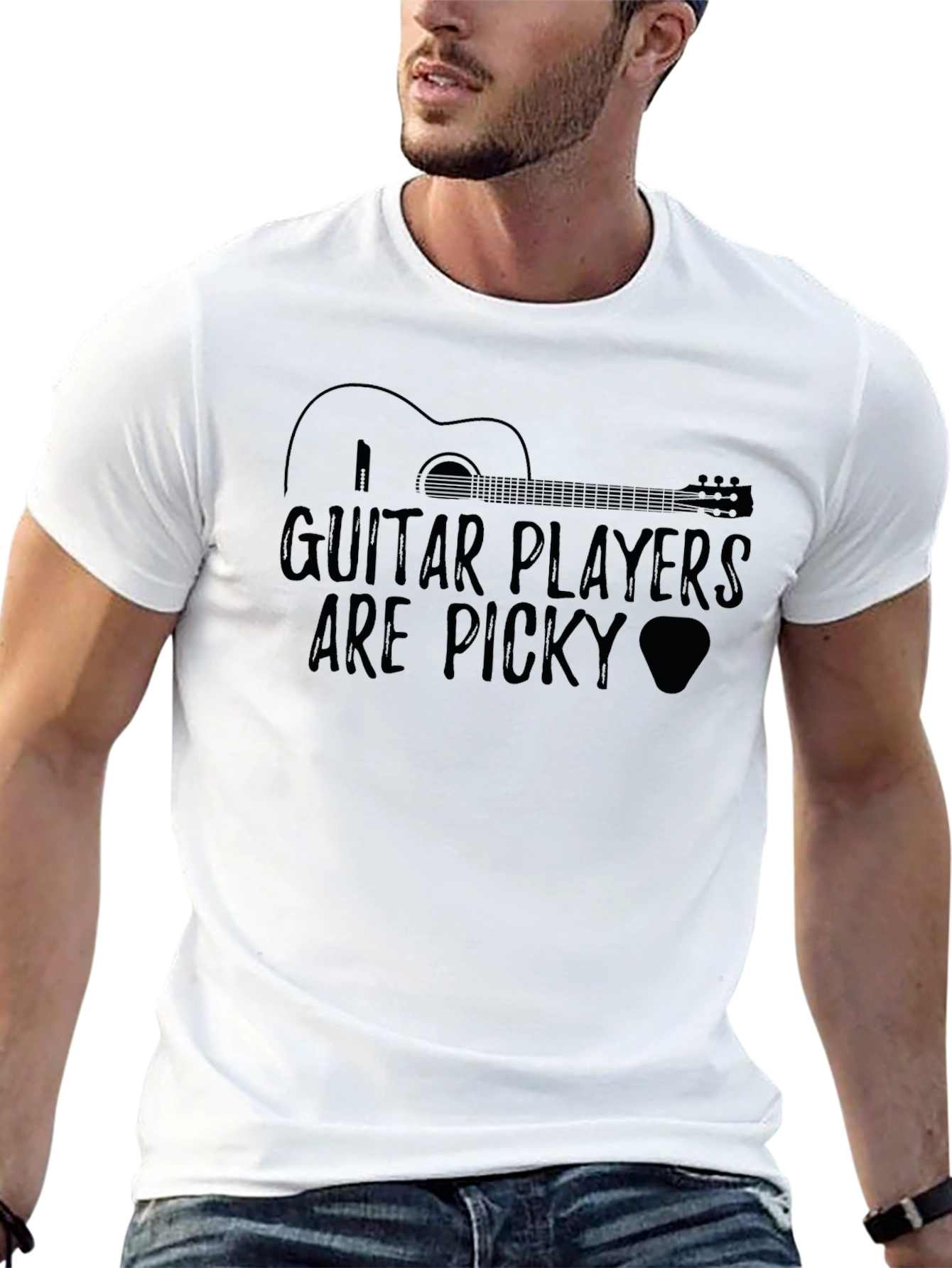 Black Guitar Players Are Picky - Funny Musician T-Shirt view 13