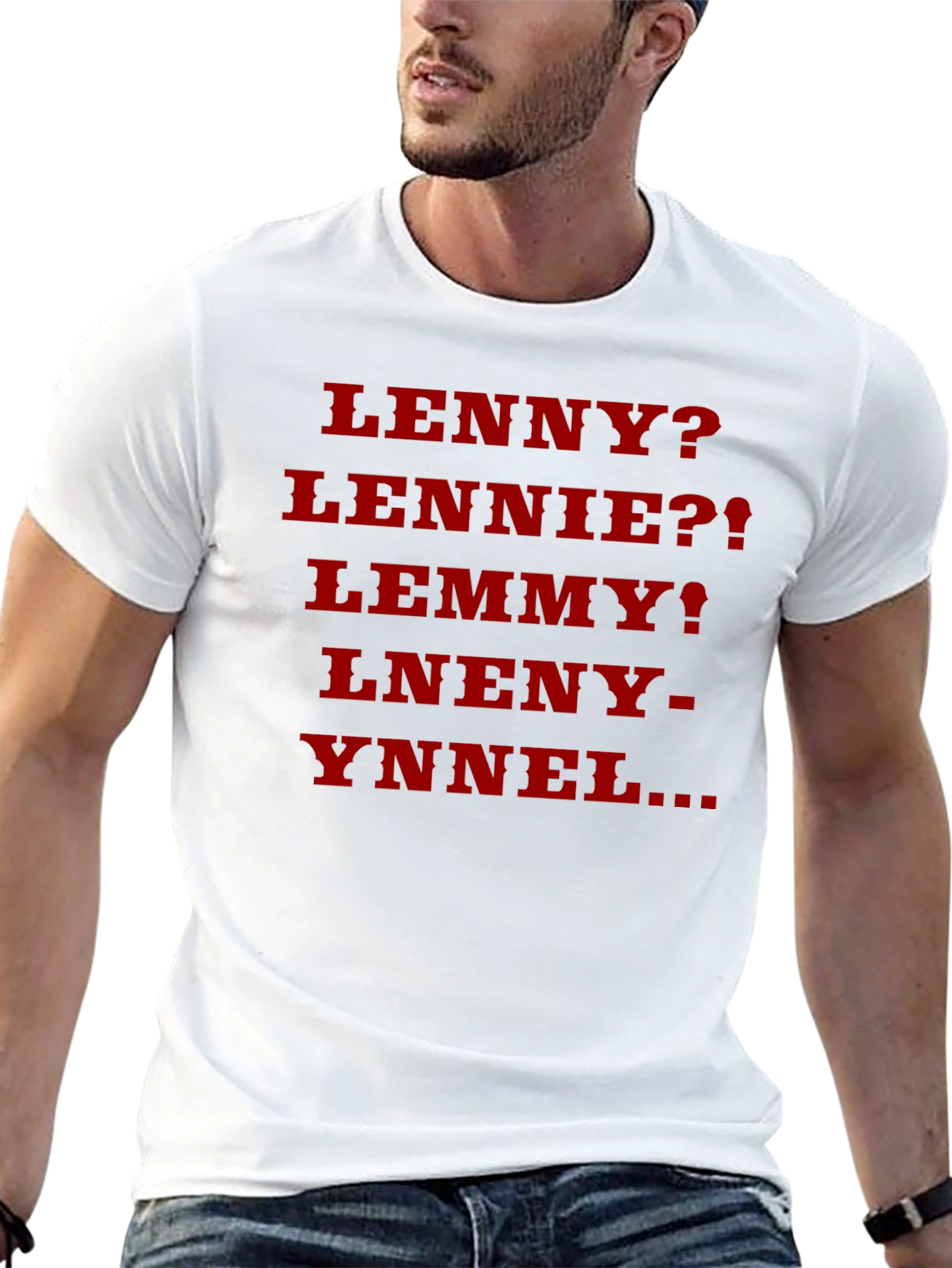 Black Lenny? Parody T-Shirt - Black Cotton Blend view 13