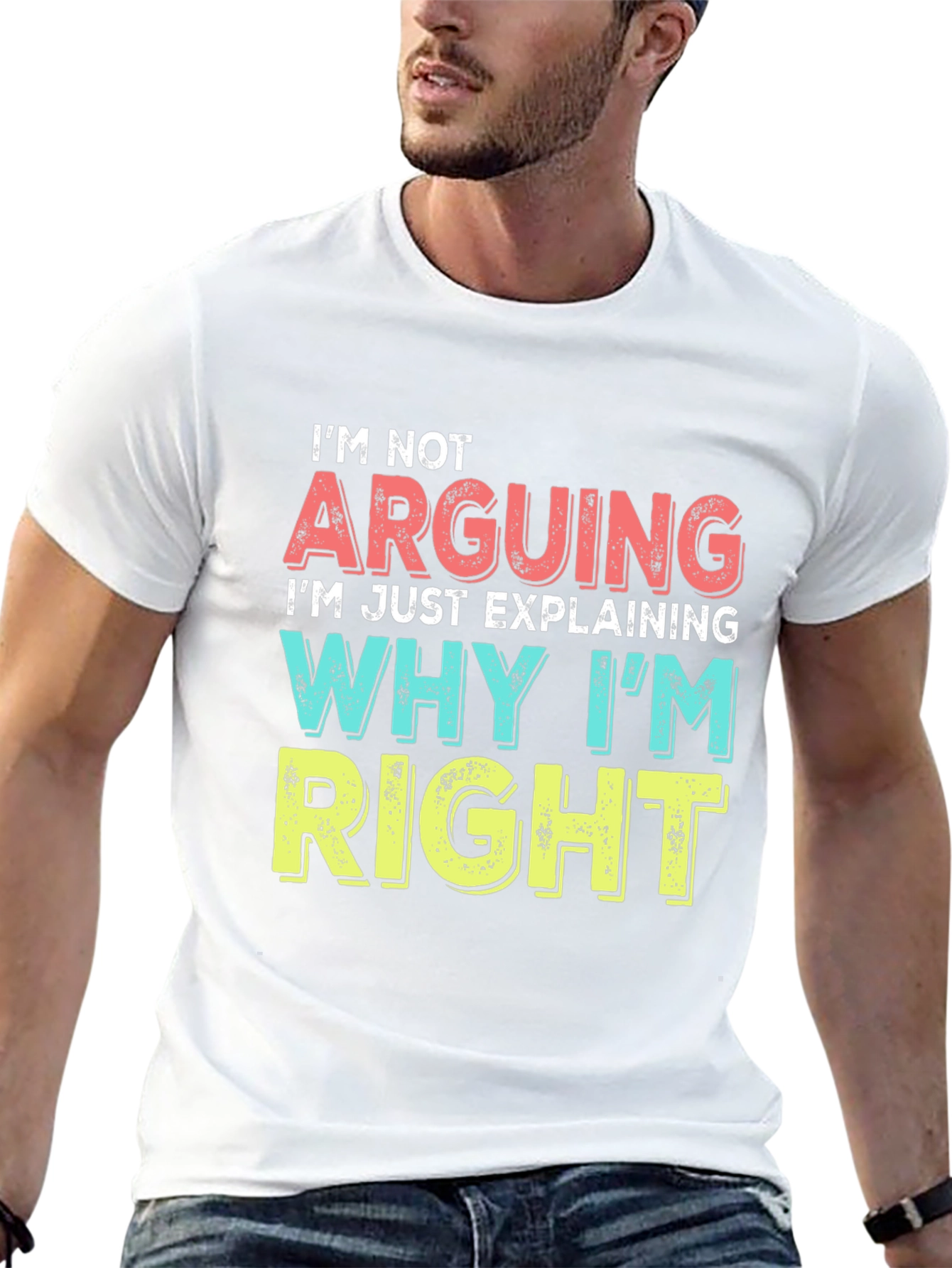 Black Funny "I'm Not Arguing" Graphic Tee - Sarcastic T-Shirt view 13