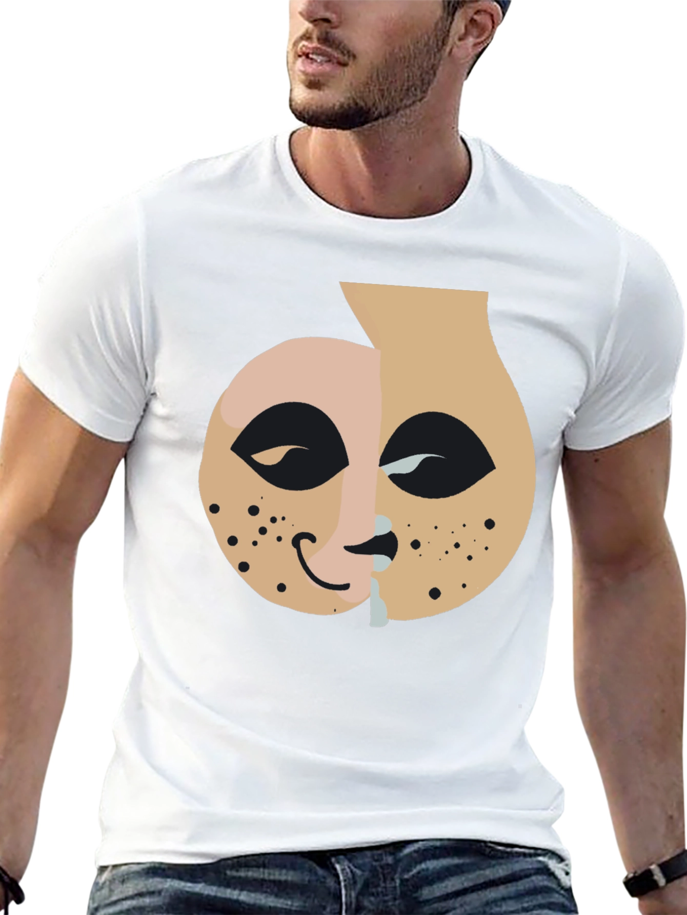 Black Unique Graphic T-Shirt view 13