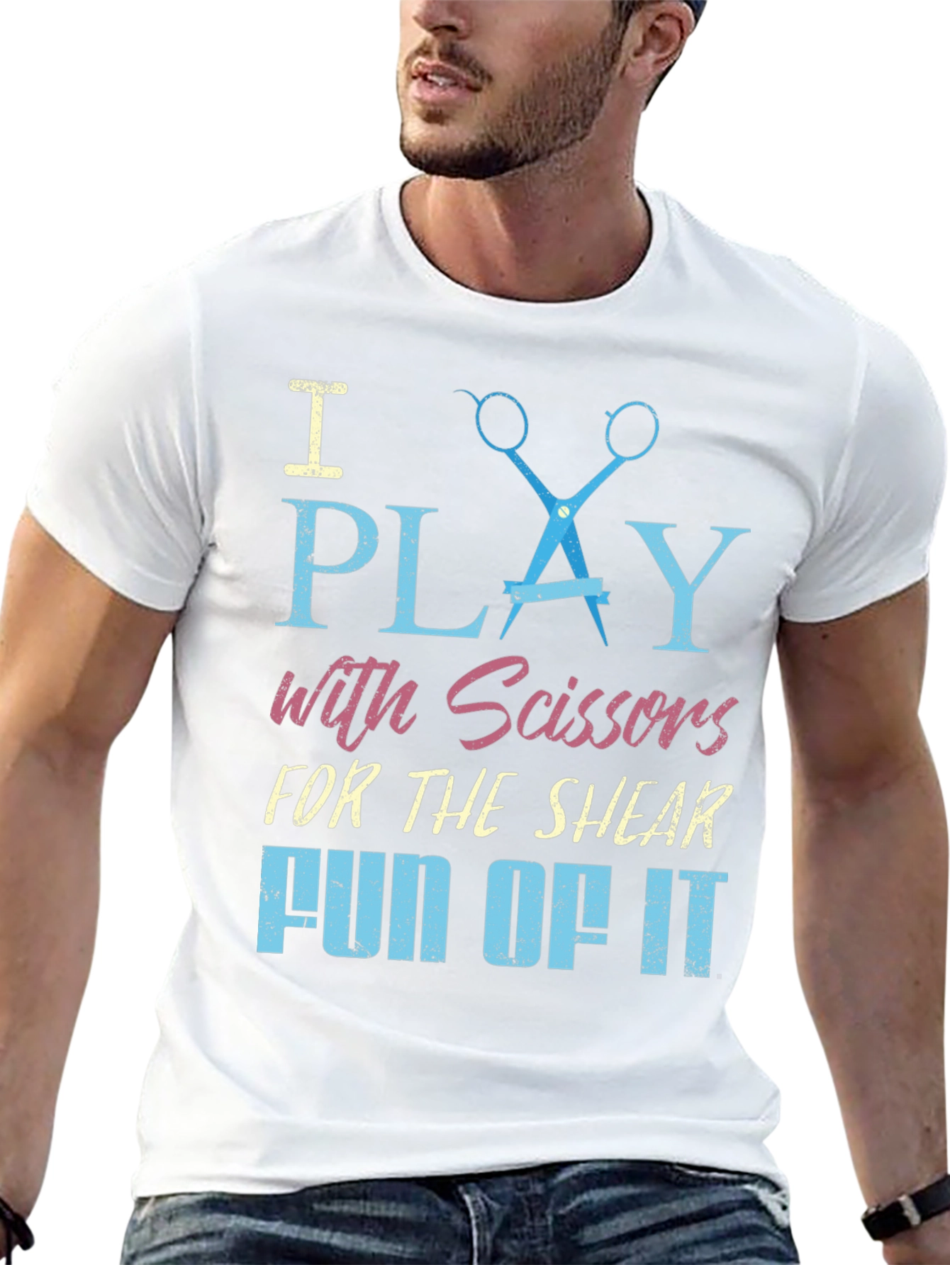 Black I Play With Scissors T-Shirt view 13