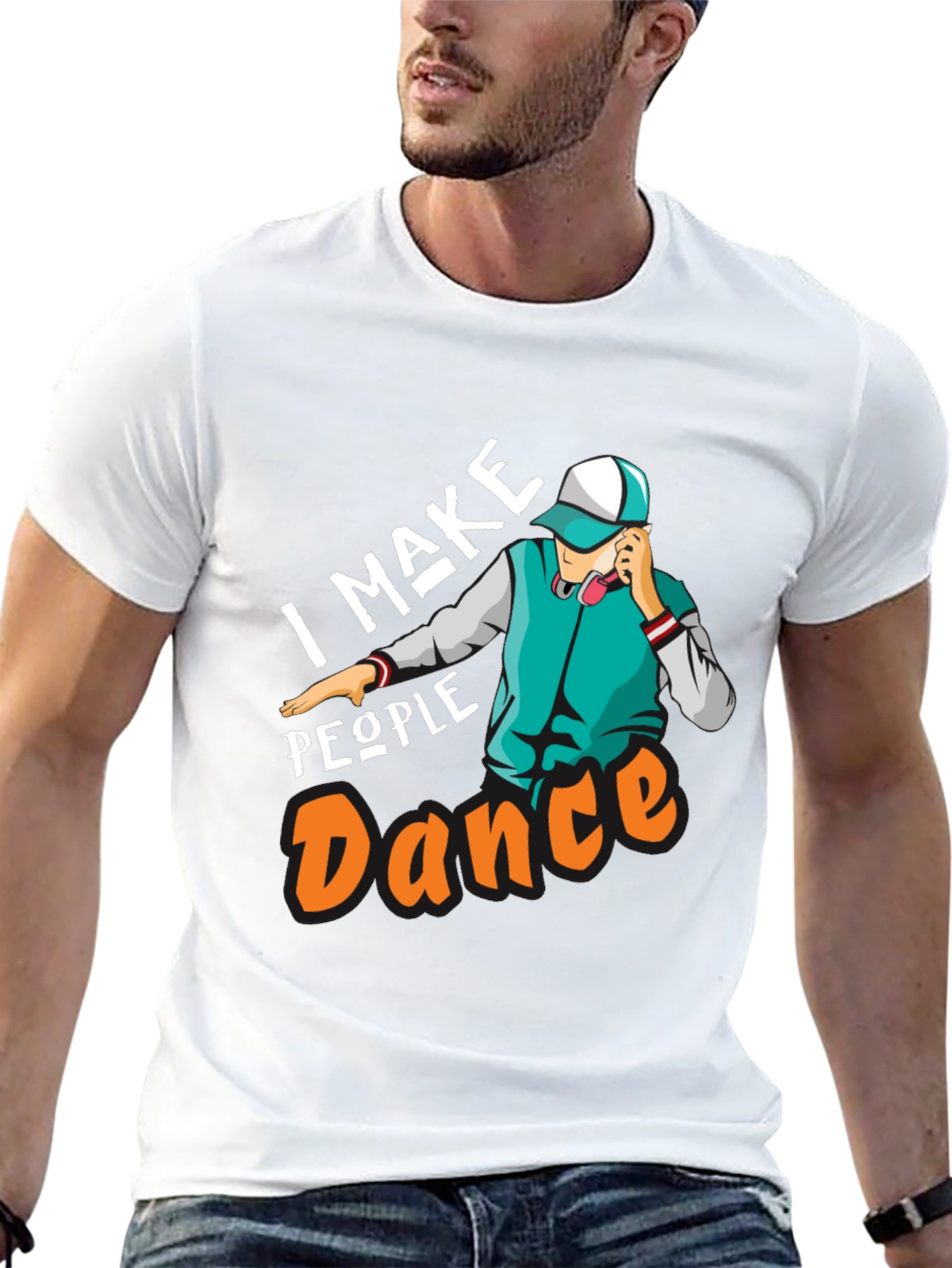 Black I Make People Dance Graphic T-Shirt view 13