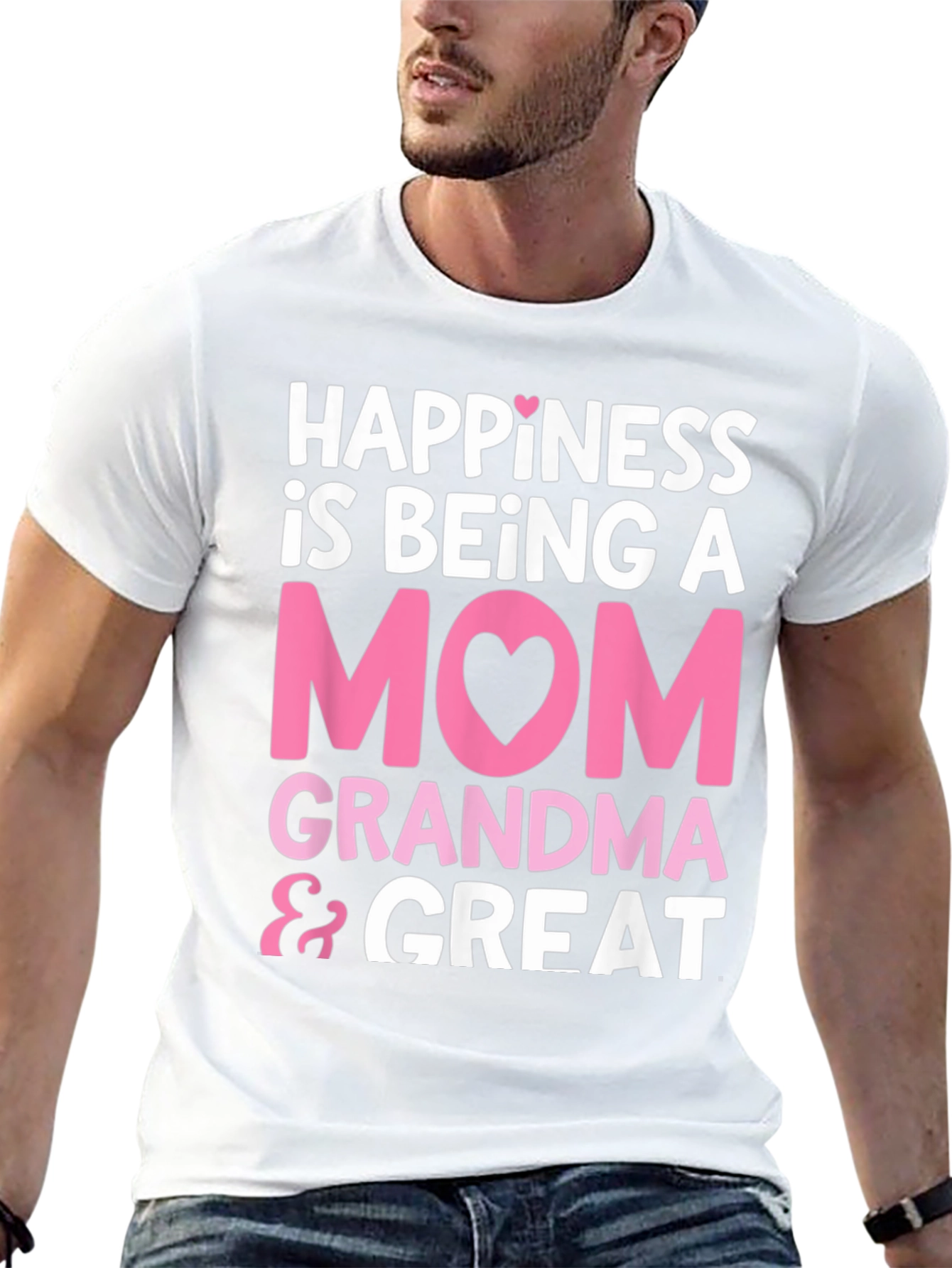 Black Happiness is Being A Mom, Grandma & Great T-Shirt view 13
