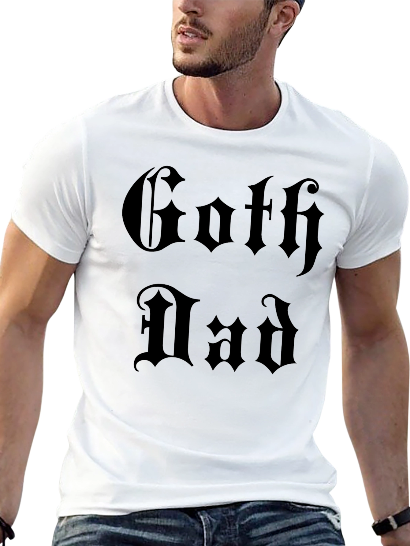 Black Goth Dad Graphic Tee - Black Gothic Style view 13