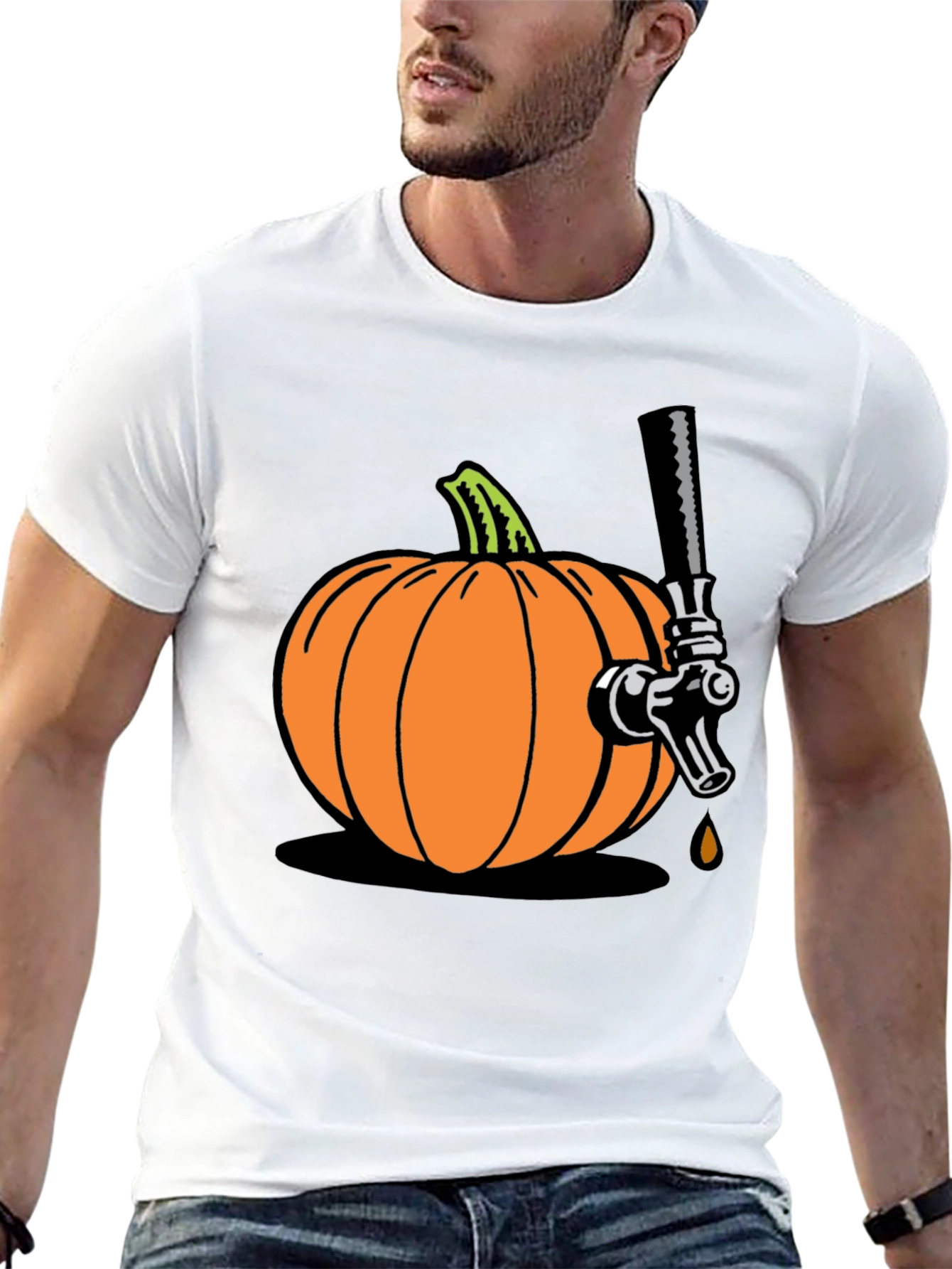 Black Pumpkin Beer Tap Graphic Tee view 13