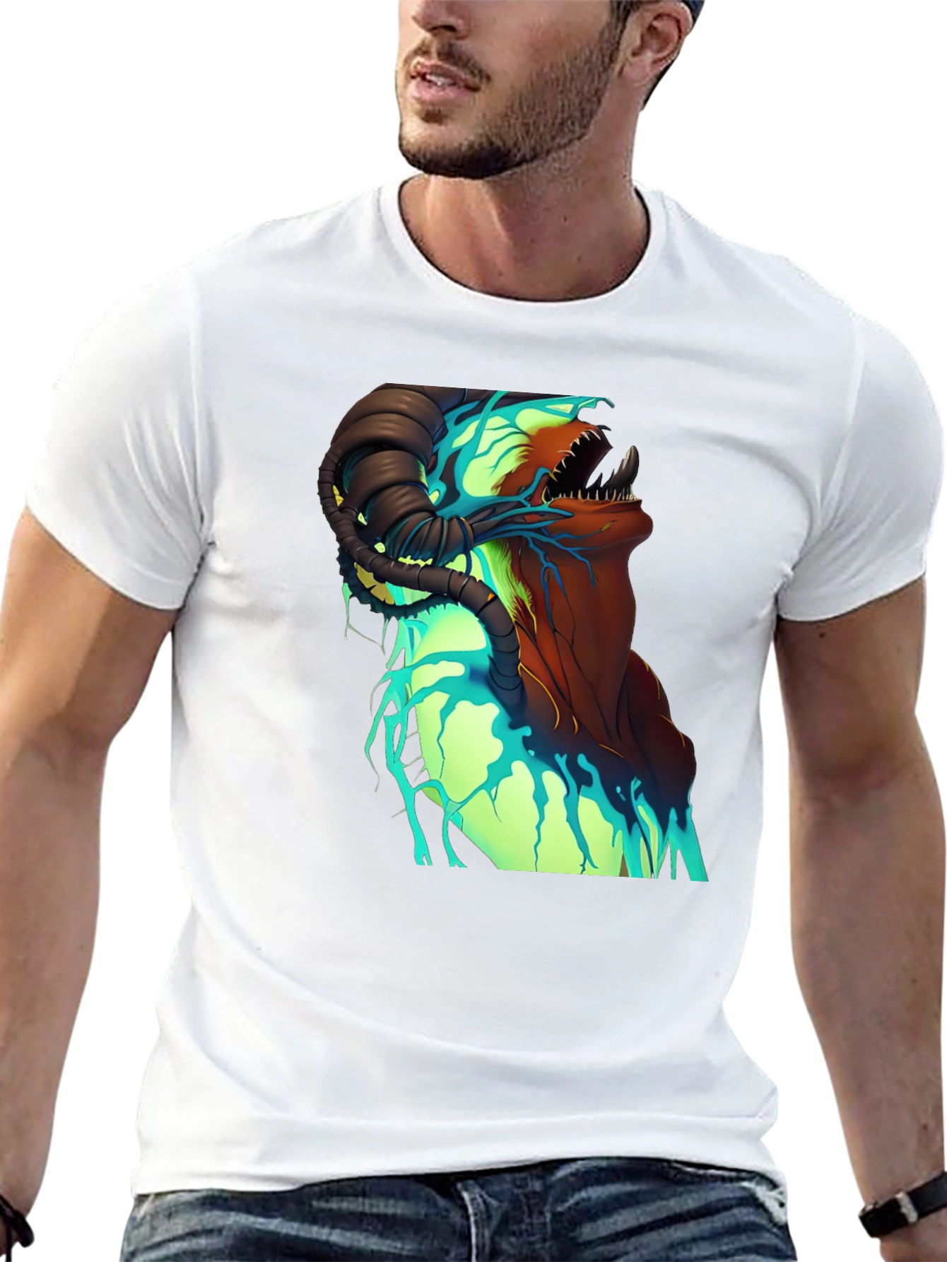 Black Monster Graphic T-Shirt - Unique Design view 13