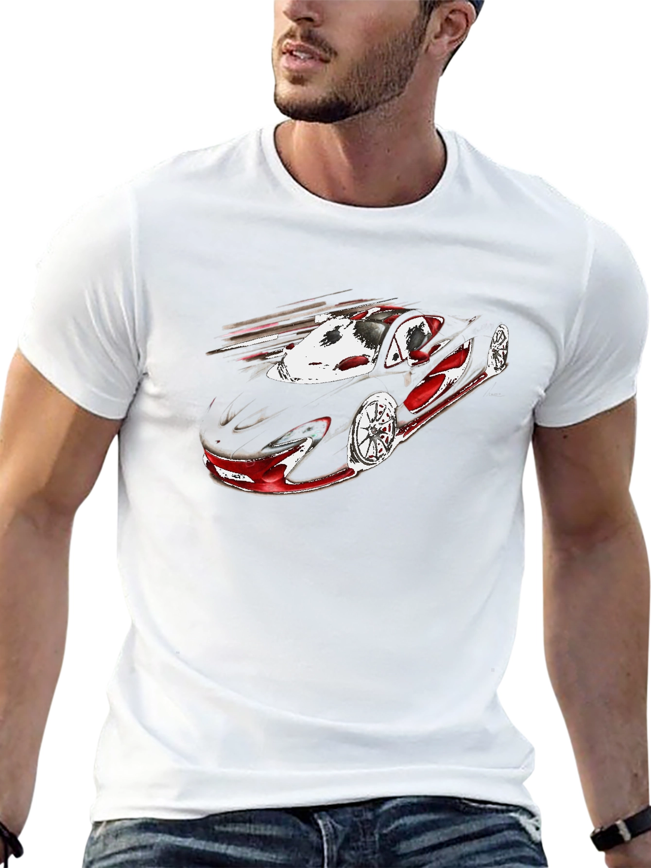 Black Sleek Black Car Graphic Tee - Motorsport Fashion view 13