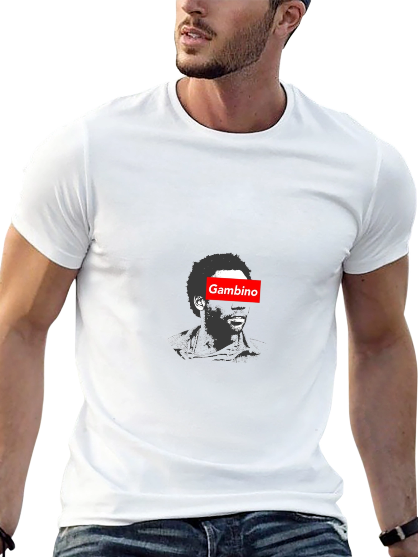 Gambino Portrait Graphic Tee - Stylish Black Cotton T-Shirt - 13
