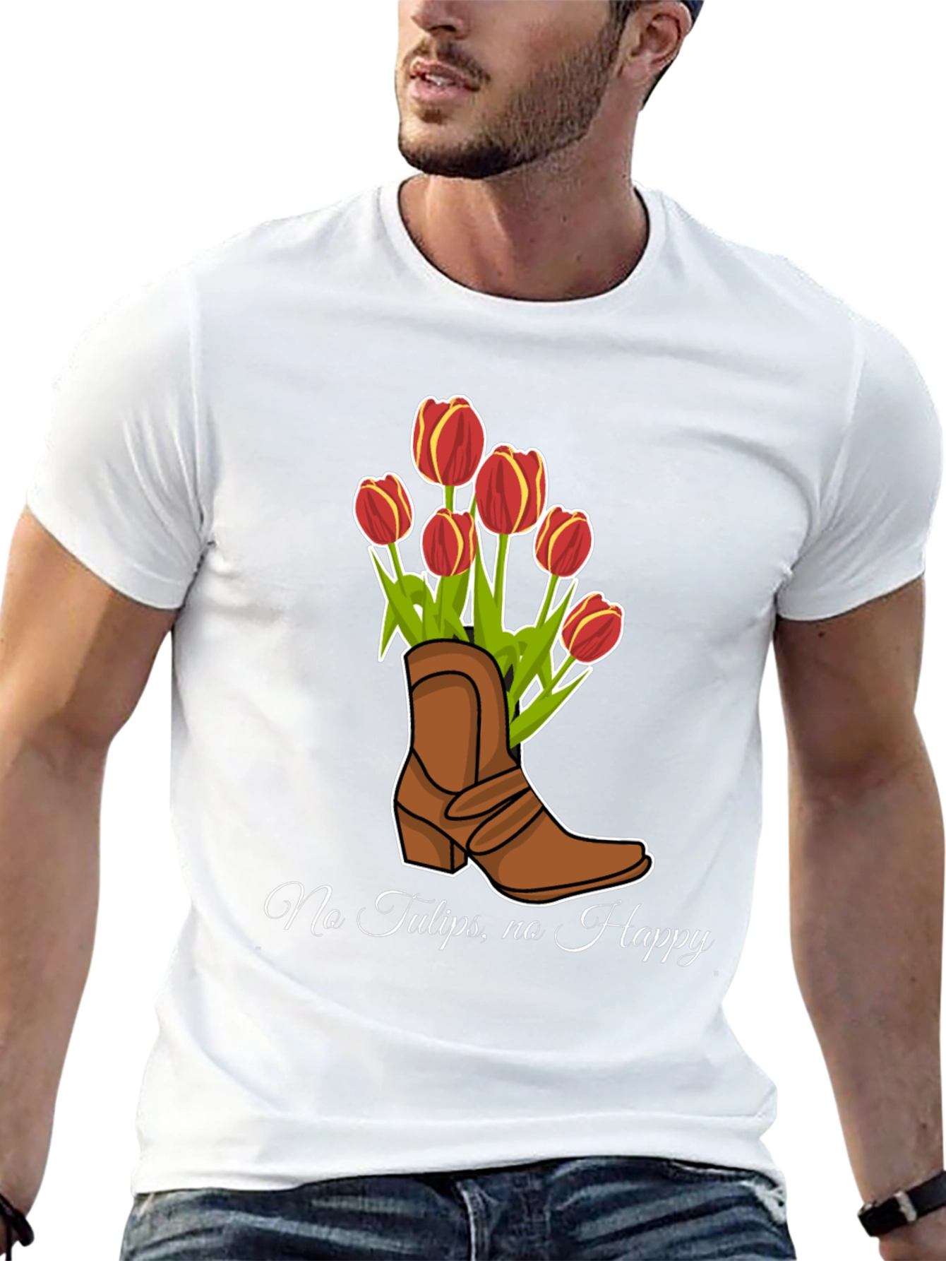 Black No Tulips, No Happy Graphic Tee view 13