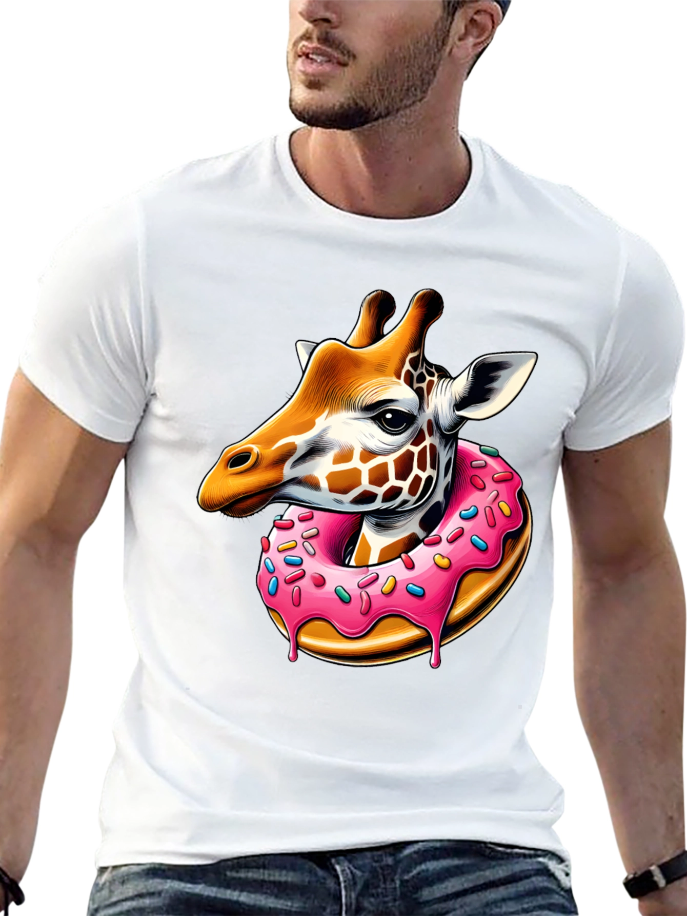 Black Giraffe Donut T-Shirt: Sweet Style! view 13