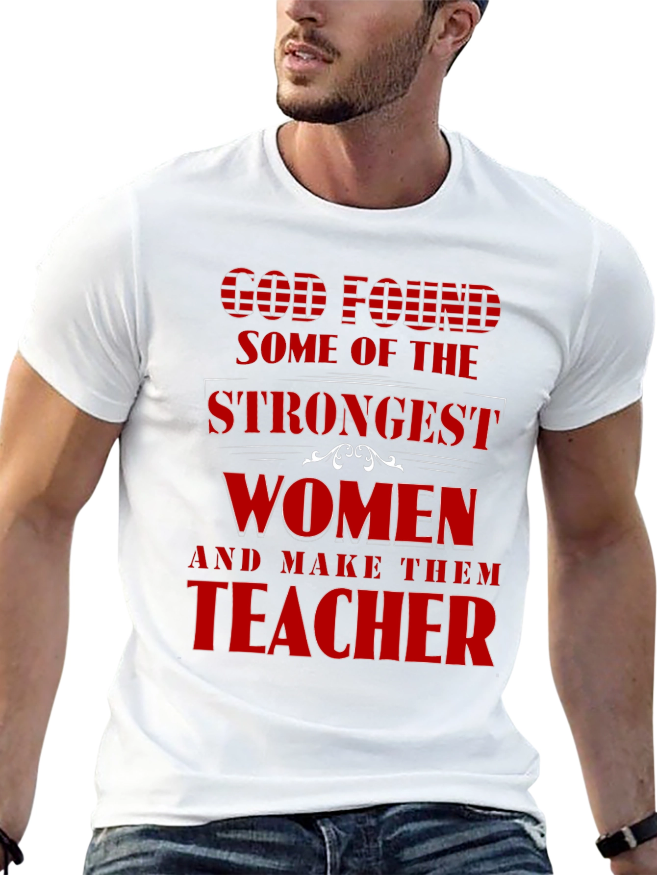 Black Strong Women Teacher T-Shirt, God Found view 13