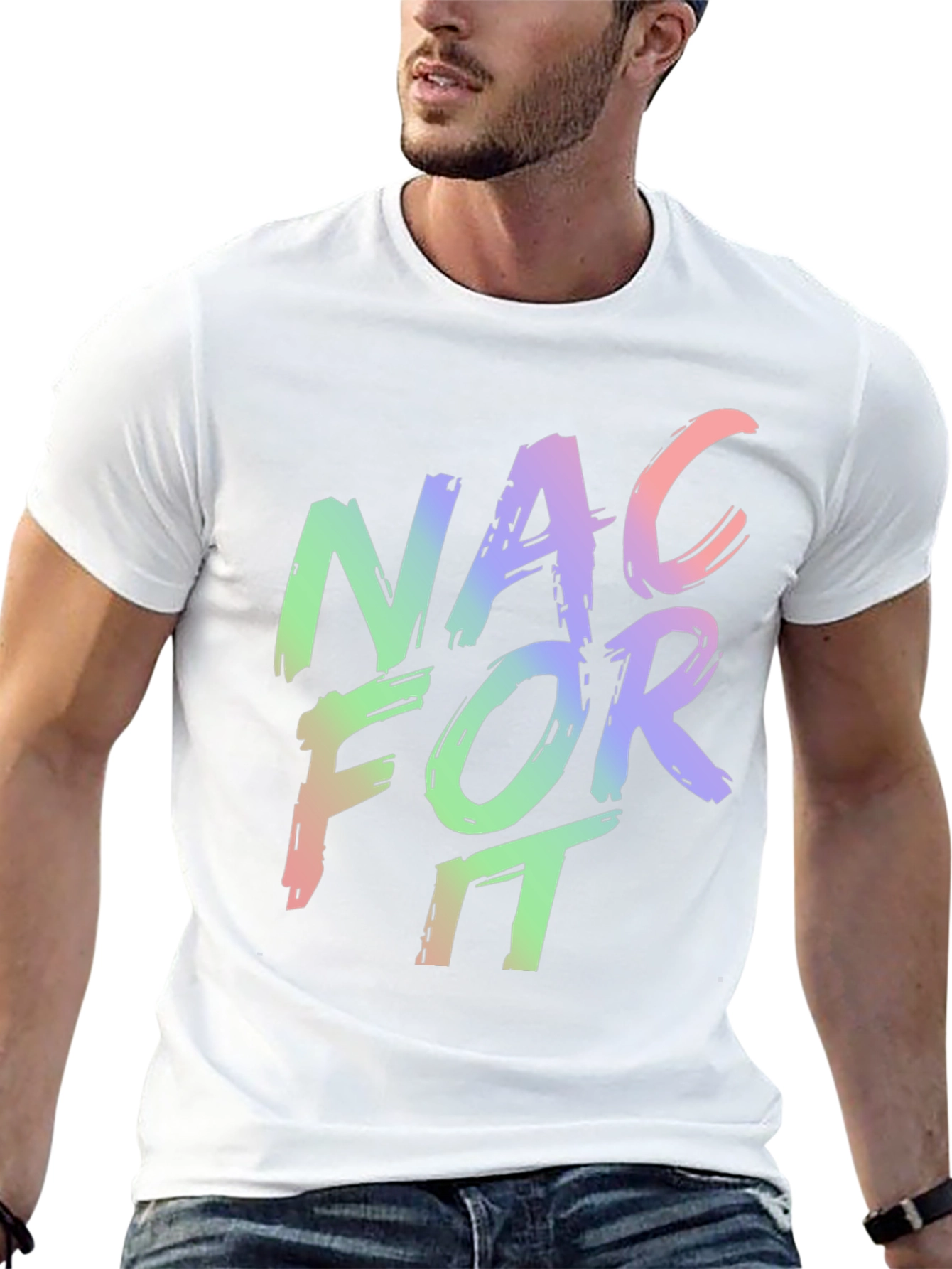 Black NAC For It - Men's Graphic T-Shirt view 13