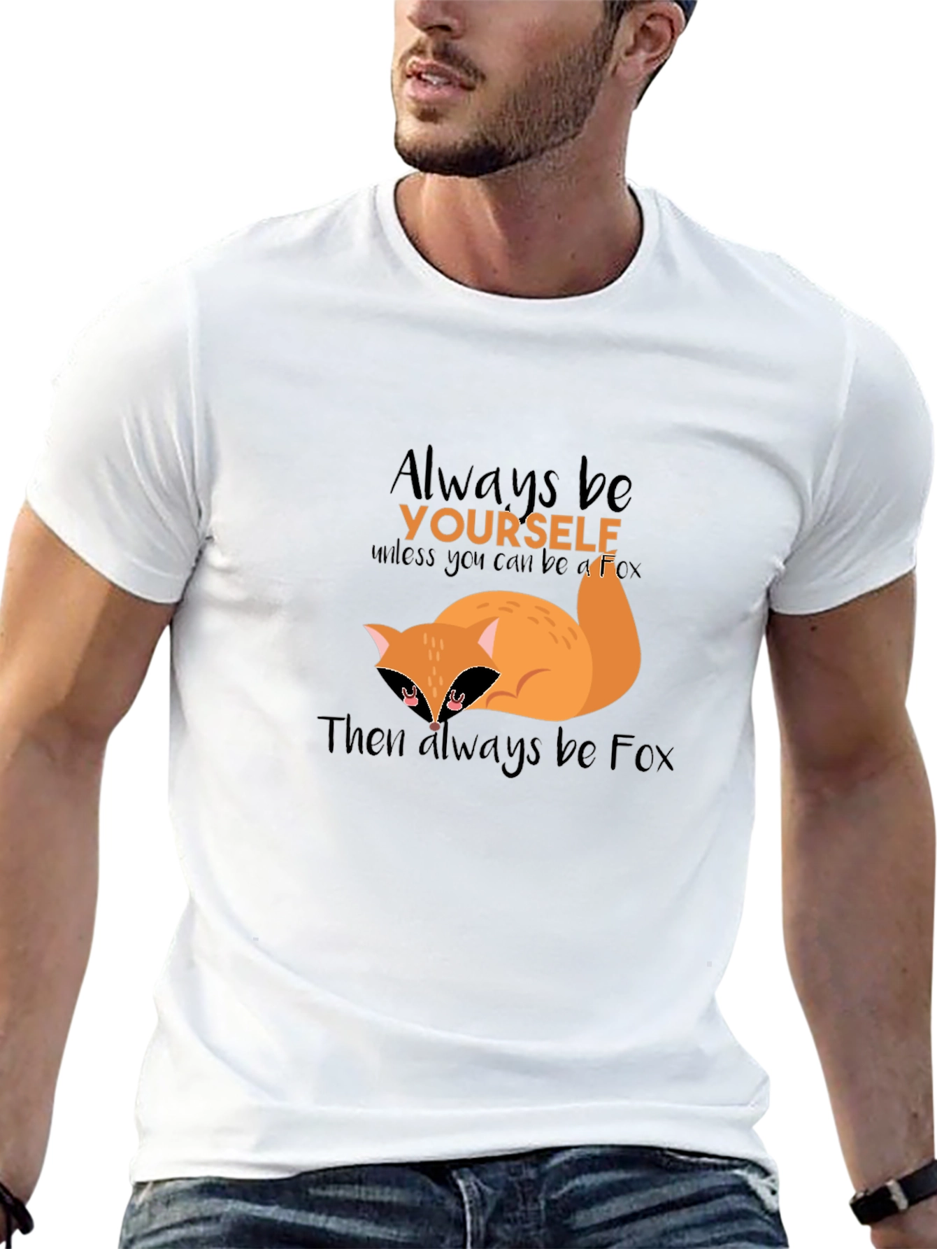 Black Always Be Yourself Fox T-Shirt view 13