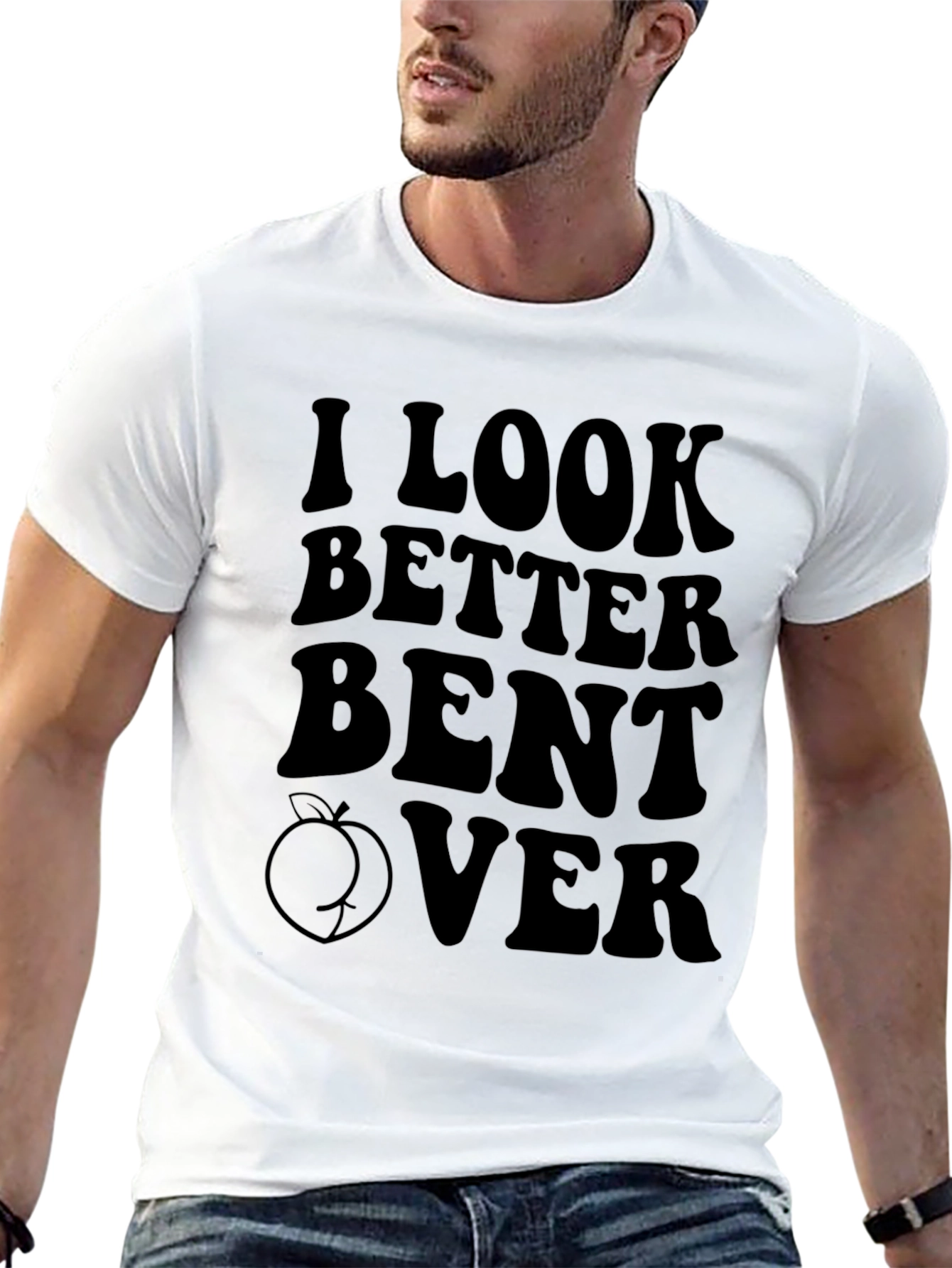 Black I Look Better Bent Over Graphic Tee view 13