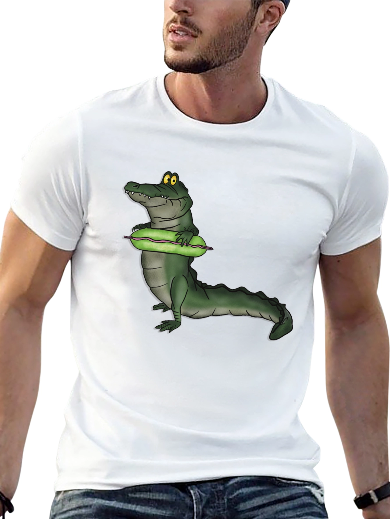 Black Crocodile Cucumber T-Shirt - Funny Graphic Tee view 13